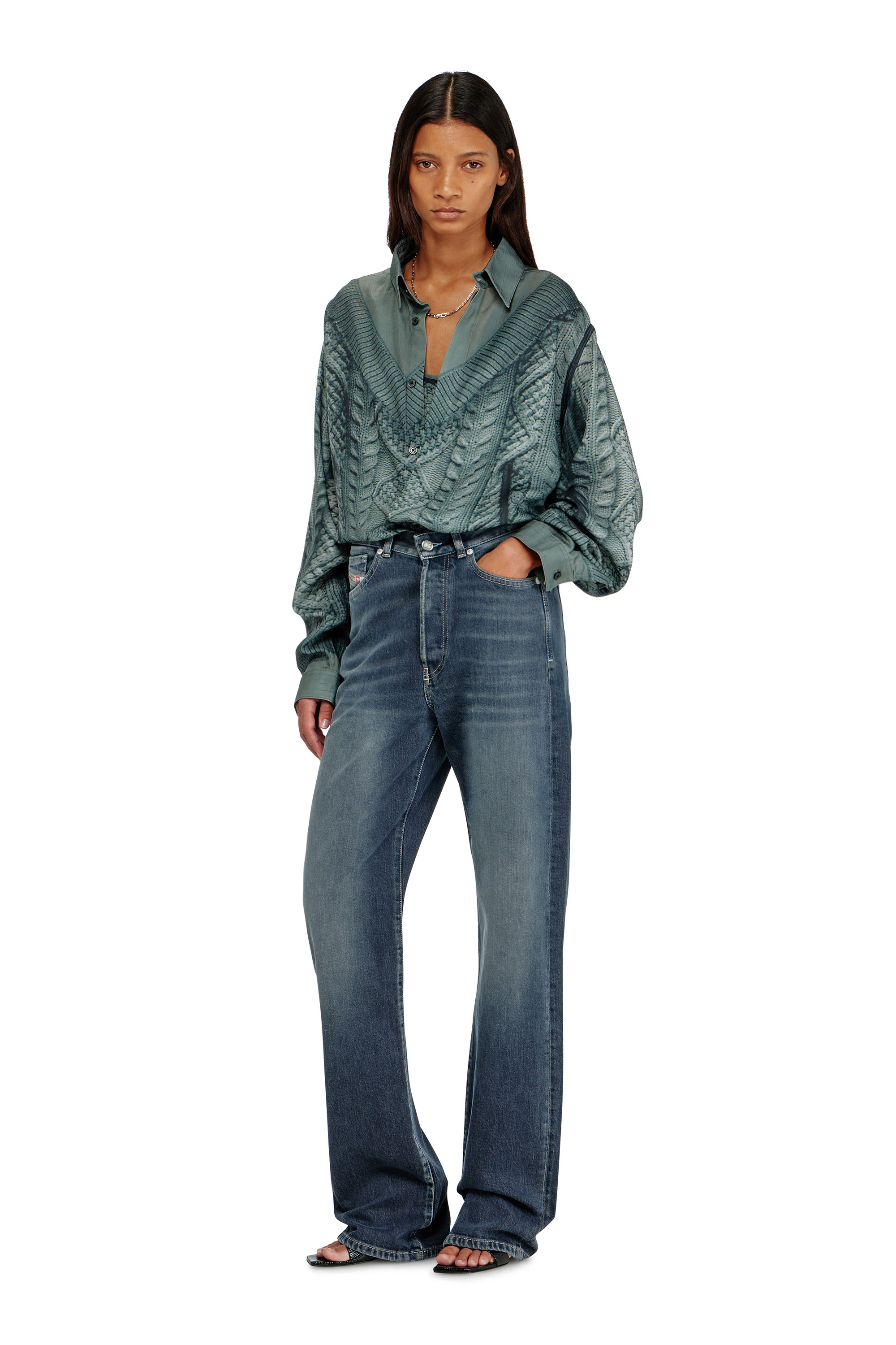 Diesel - Regular Jeans 1971 D-Sent 007EI Donna, Blu Scuro - Image 1