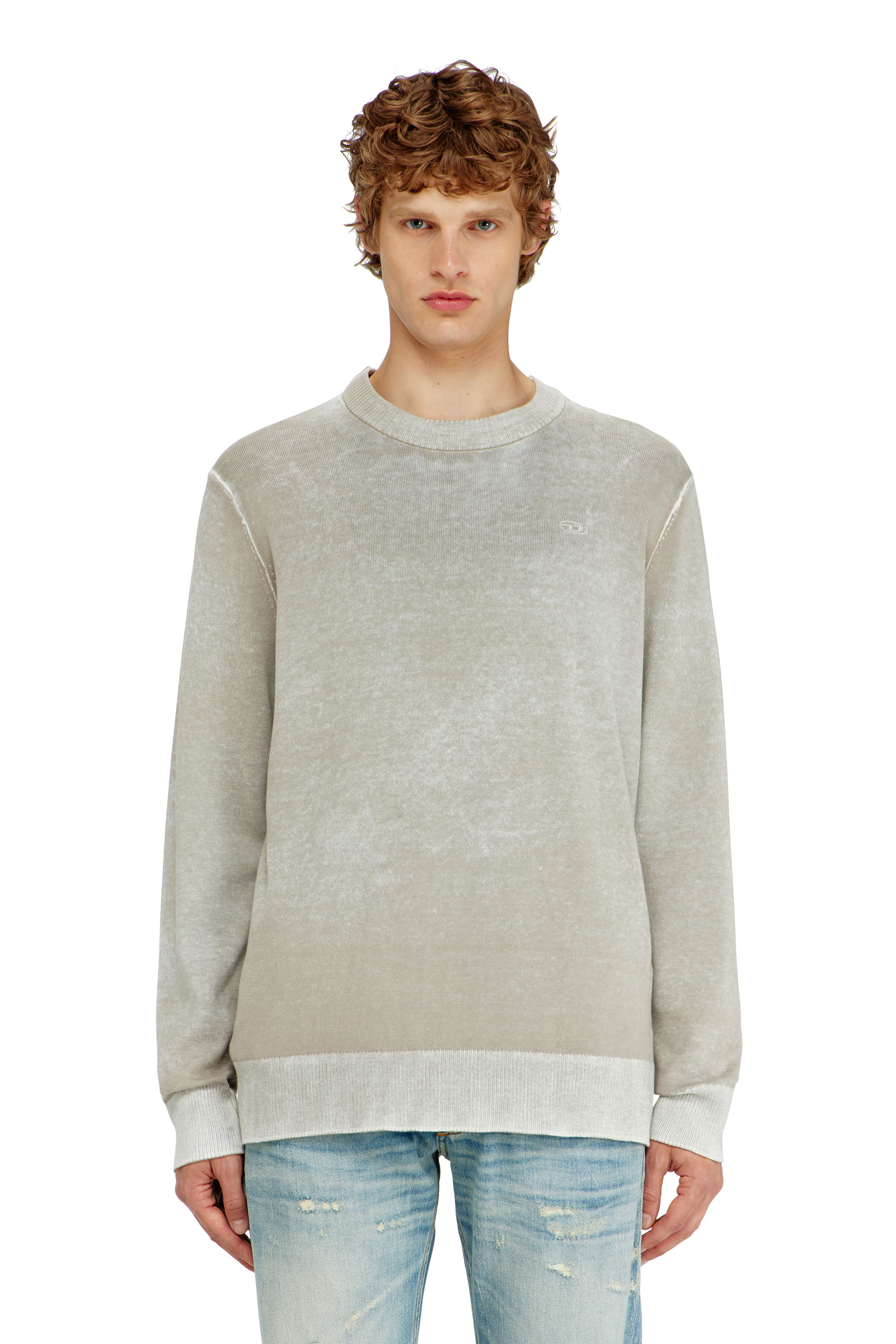 Diesel - K-LAURENT, Maglia con stampa interna sfumata Uomo in Grigio - 1