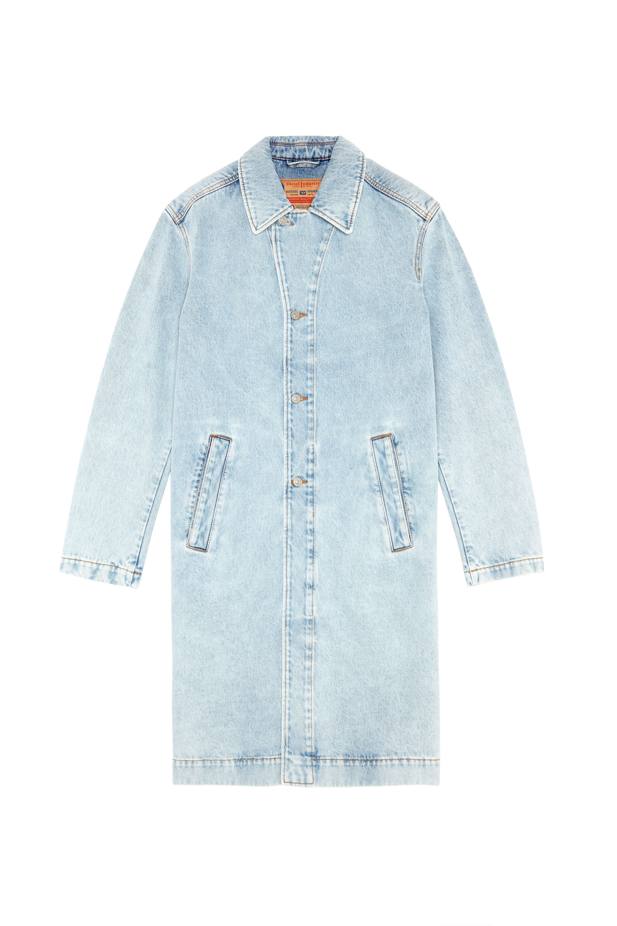 D-ROKU-LONG, Blu Chiaro - Giacche in denim