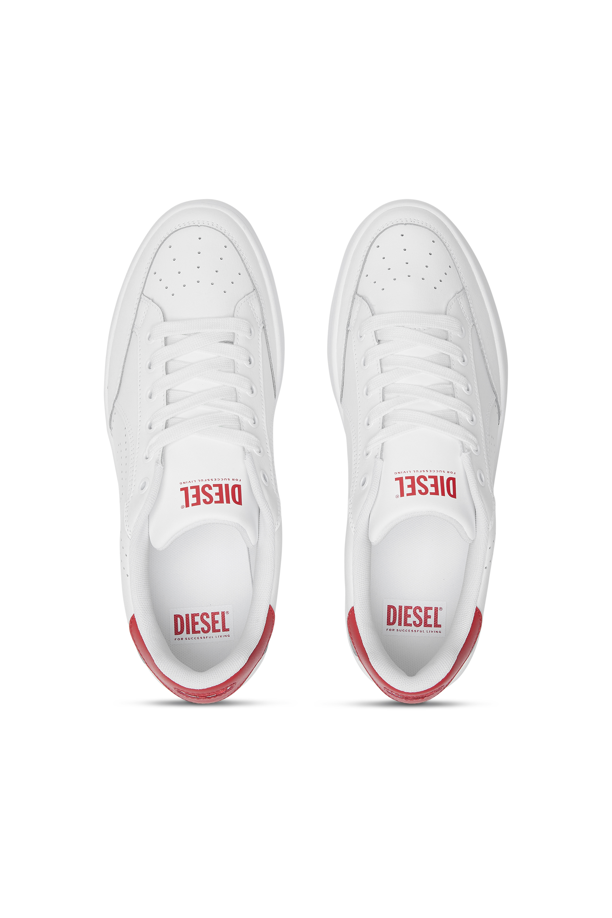 Diesel - S-DAKOTA LOW, Sneaker in pelle con logo perforato Uomo in Multicolor - 5