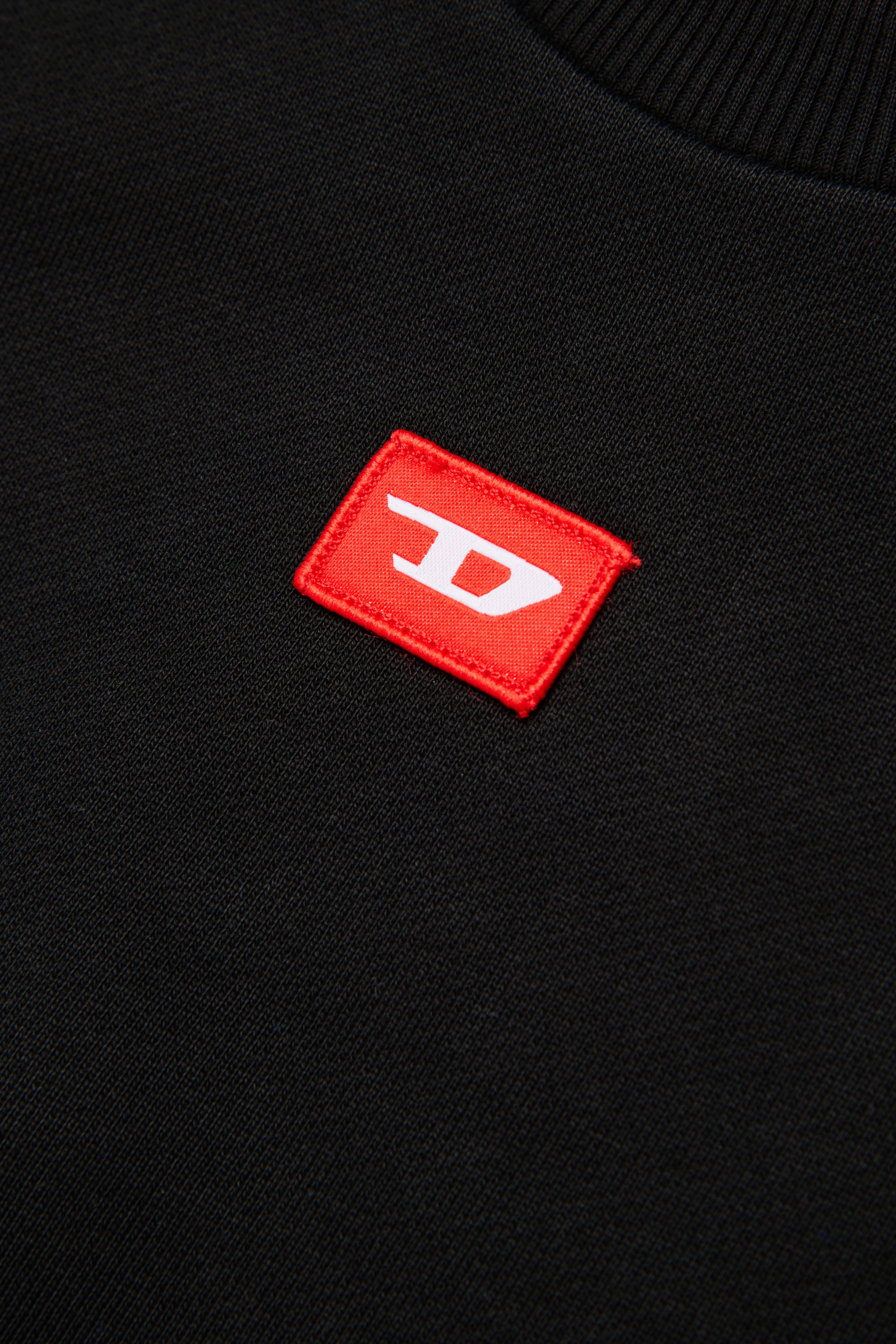 Diesel - SXGIN OVER, Felpa con piccolo logo applicato Unisex in Nero - 4