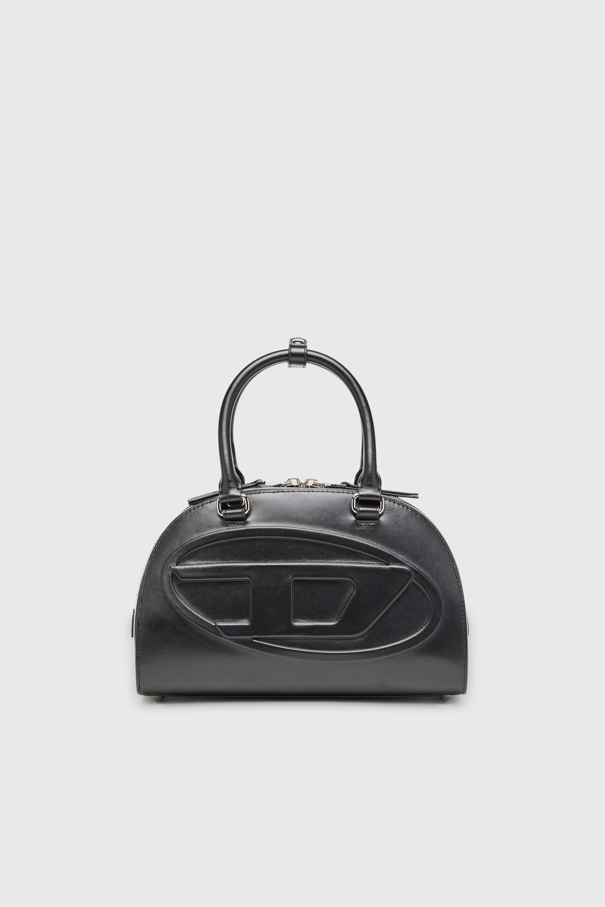 Diesel - 1DR DOME TOP HANDLE, 1DR Dome-Borsa bowling in pelle Donna in Nero - 1