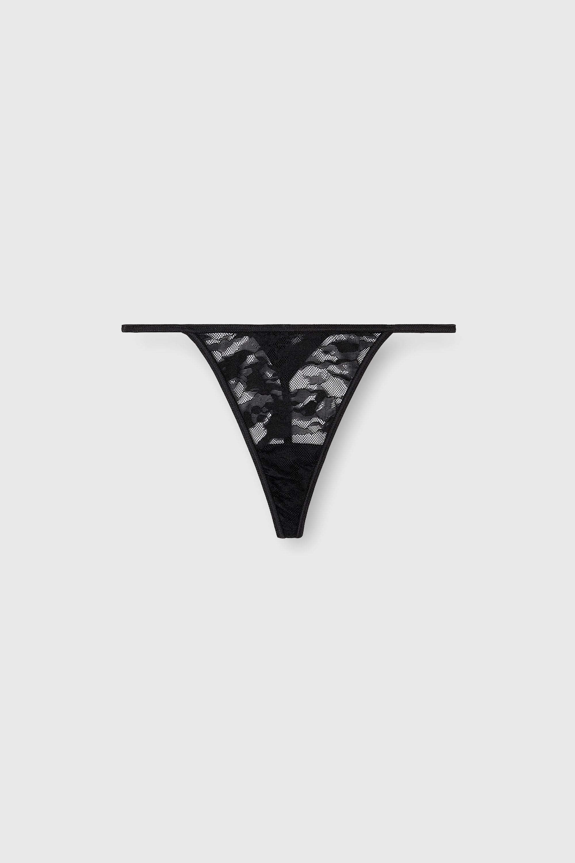 Diesel - STACY-UTLT, Perizoma in pizzo di nylon Donna in Nero - 2