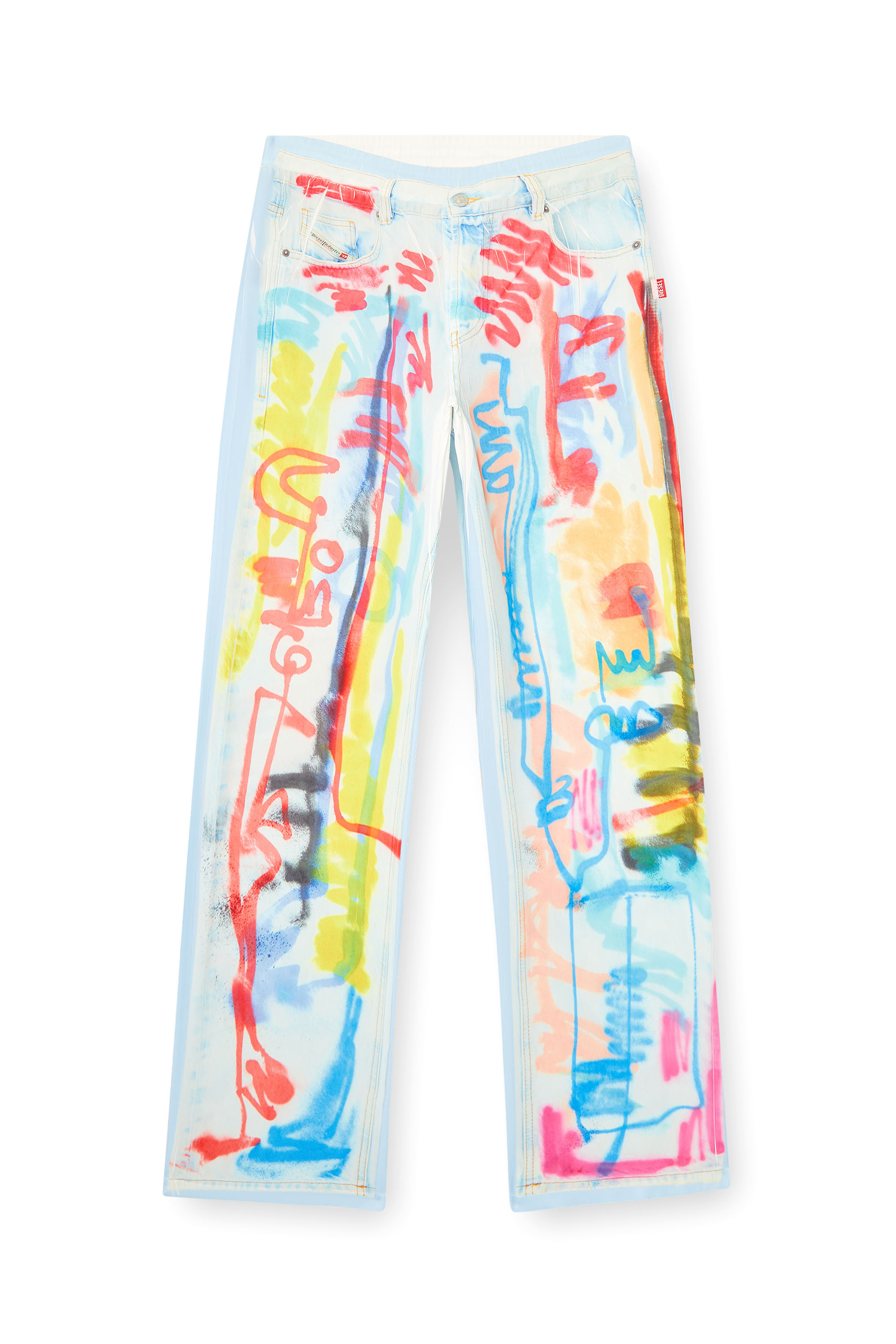 Diesel - P-AFTER-GRAFFITI-AFR, Pantalone relaxed con stampa graffiti Unisex in Multicolor - 2