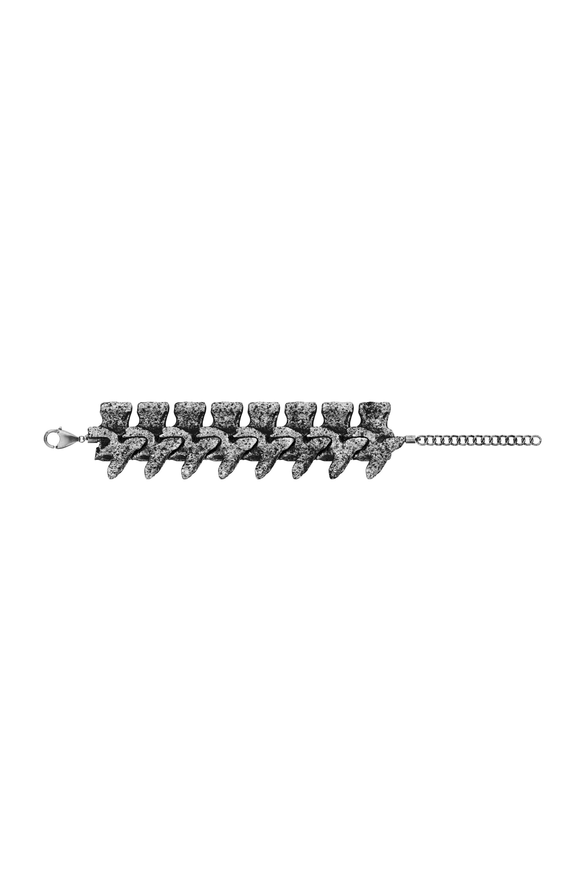 Diesel - DX1709040 JEWELLERY, Bracciale con componenti color argento Unisex in Grigio - 3