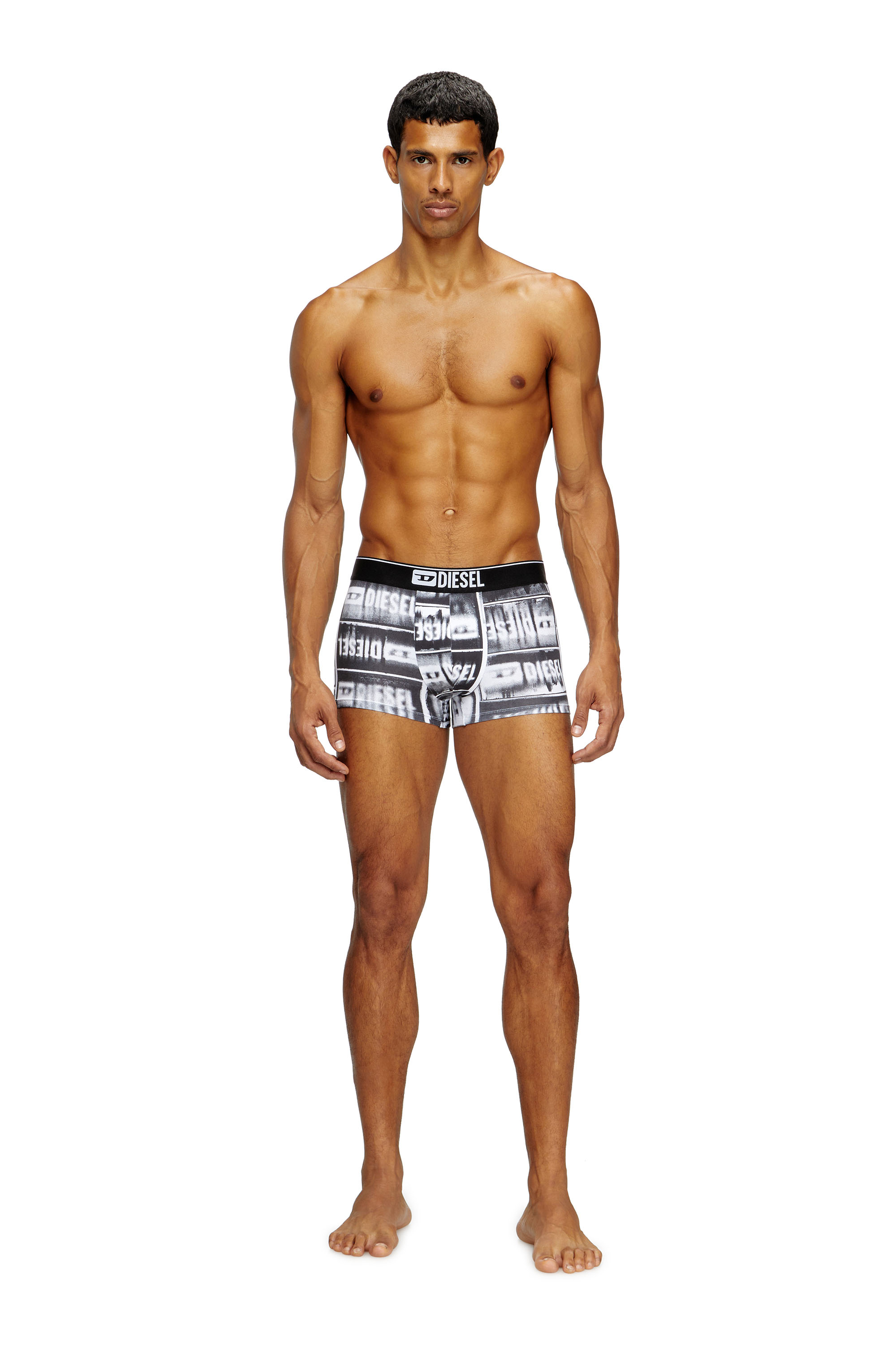 Diesel - DAMIEN-D-BOX, Boxer con logo d&eacute;grad&eacute; Uomo in Nero - 1