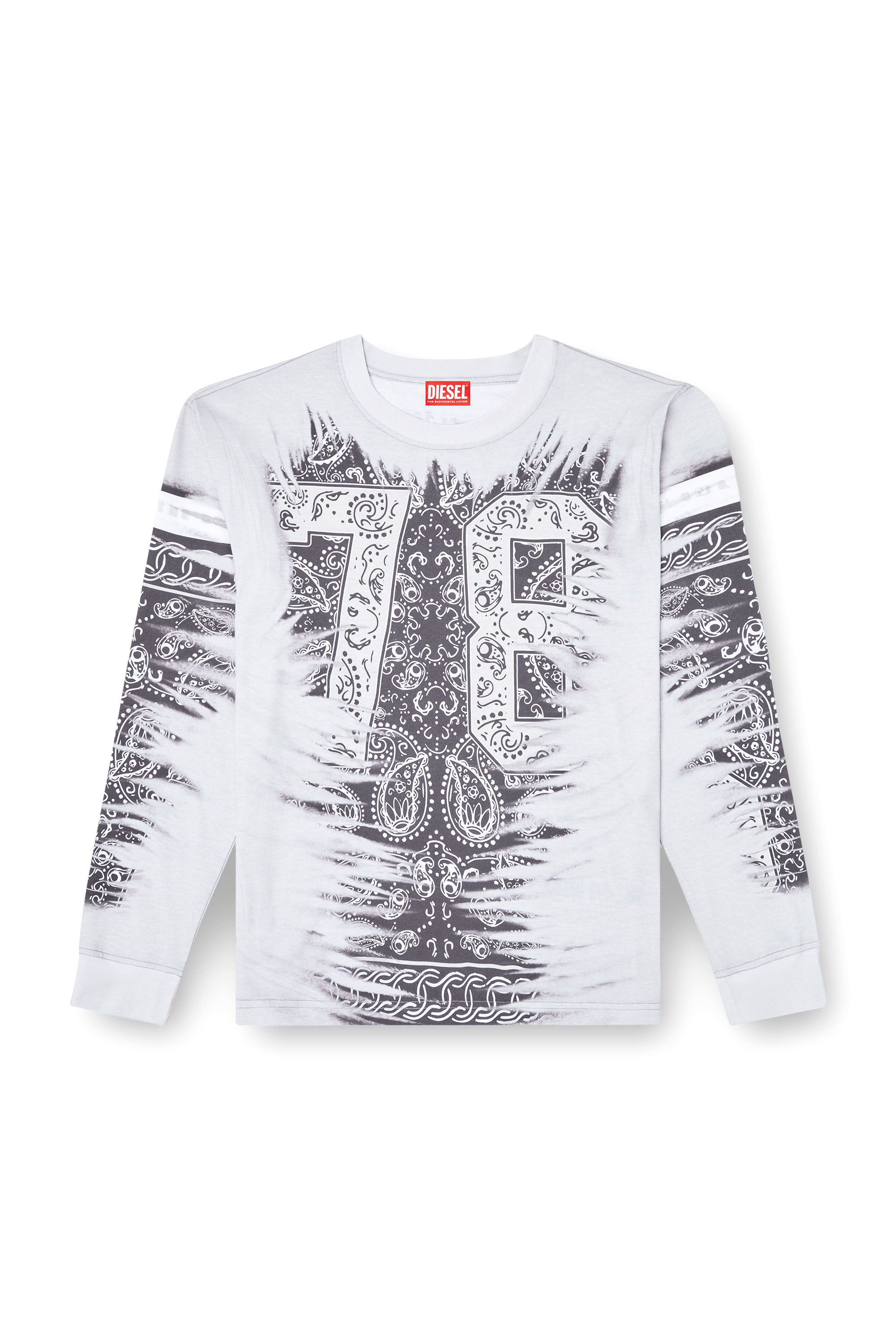 Diesel - T-NORM-LS-R1, Maglia a maniche lunghe con stampa "78" Uomo in Multicolor - 3