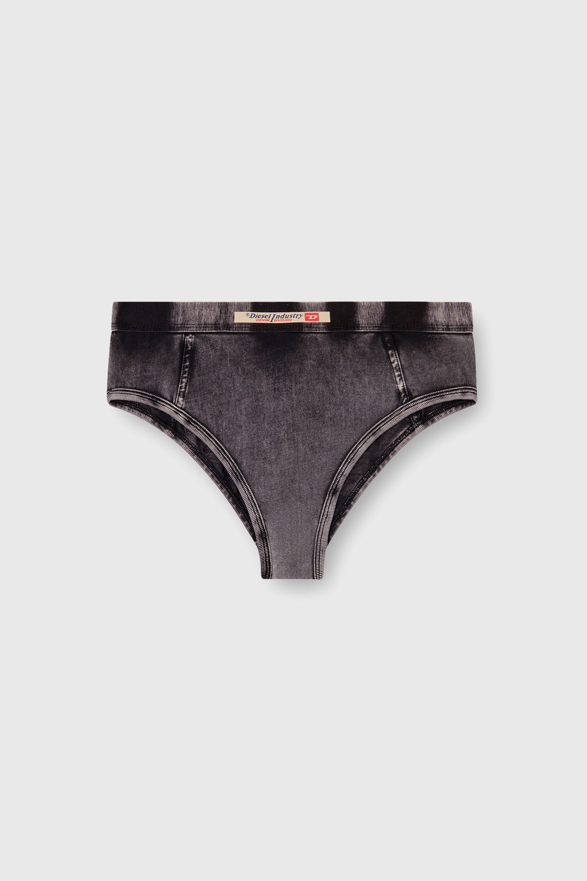 Diesel - HIPSTER-DNM, Culotte in jersey effetto denim Donna in Nero - 2