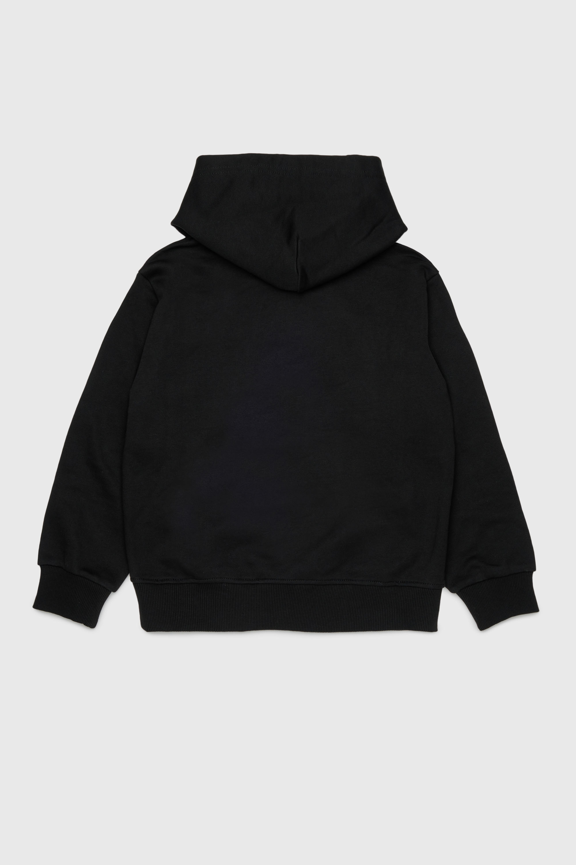 Diesel - SCIRCLEHOOD OVER, Felpa con stampa del logo Diesel Uomo in Nero - 2