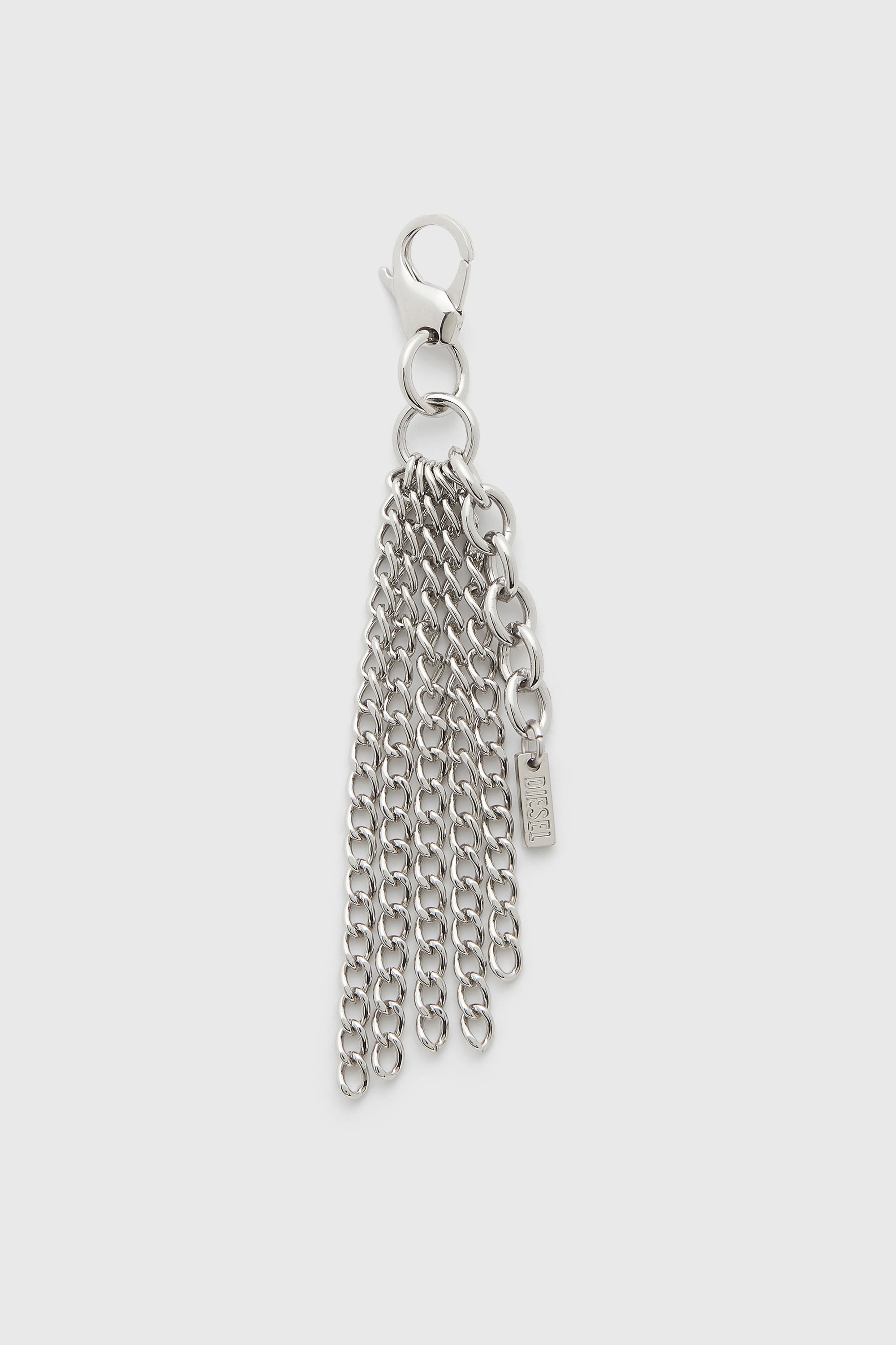 Diesel - CHARM-MULTI CHAIN, Woman's Metal keyring with chain fringes in Silver - 1