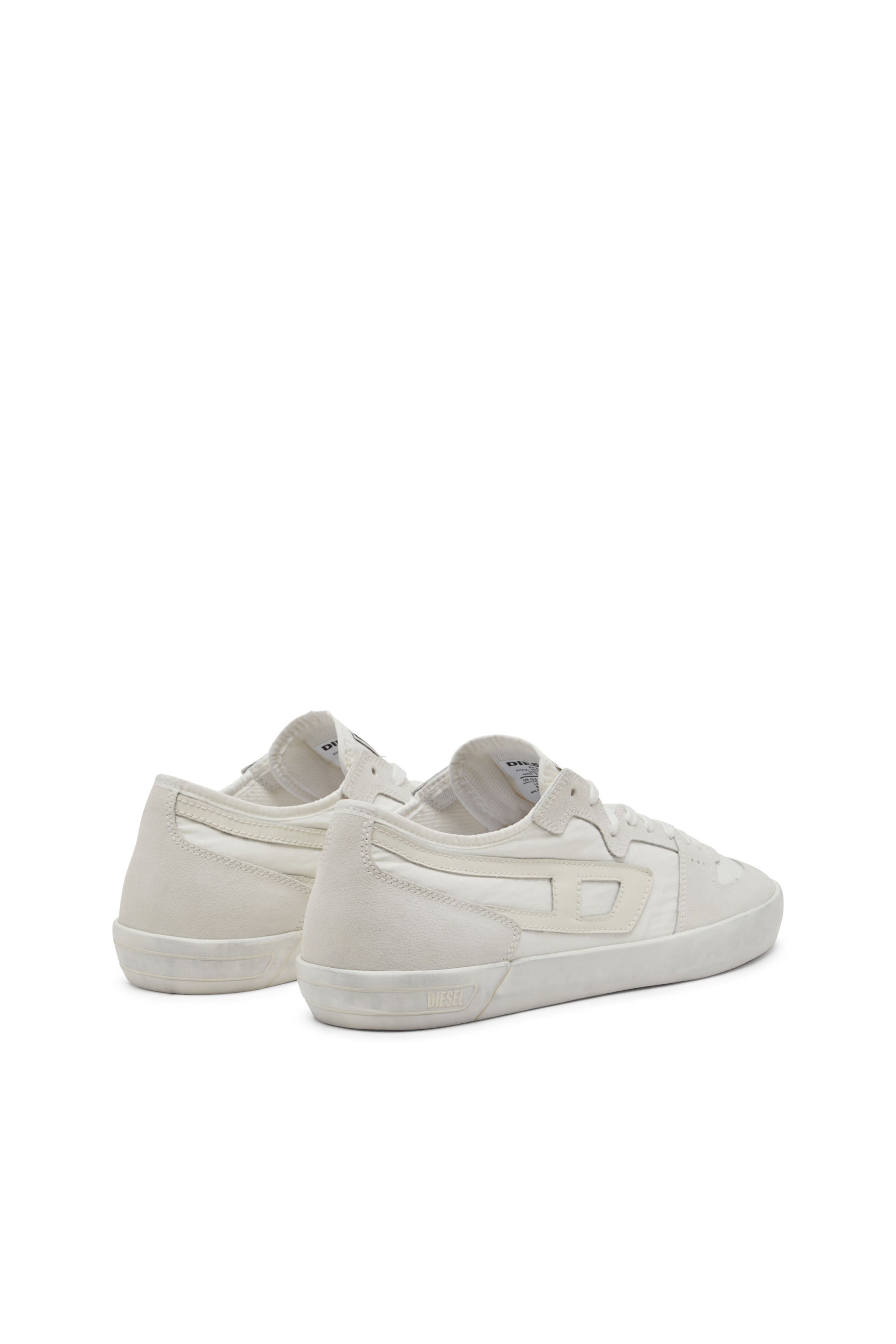 Diesel - S-LEROJI D-1 LOW, S-Leroji D-Sneaker in ripstop imbottito e suede Uomo in Bianco - 3