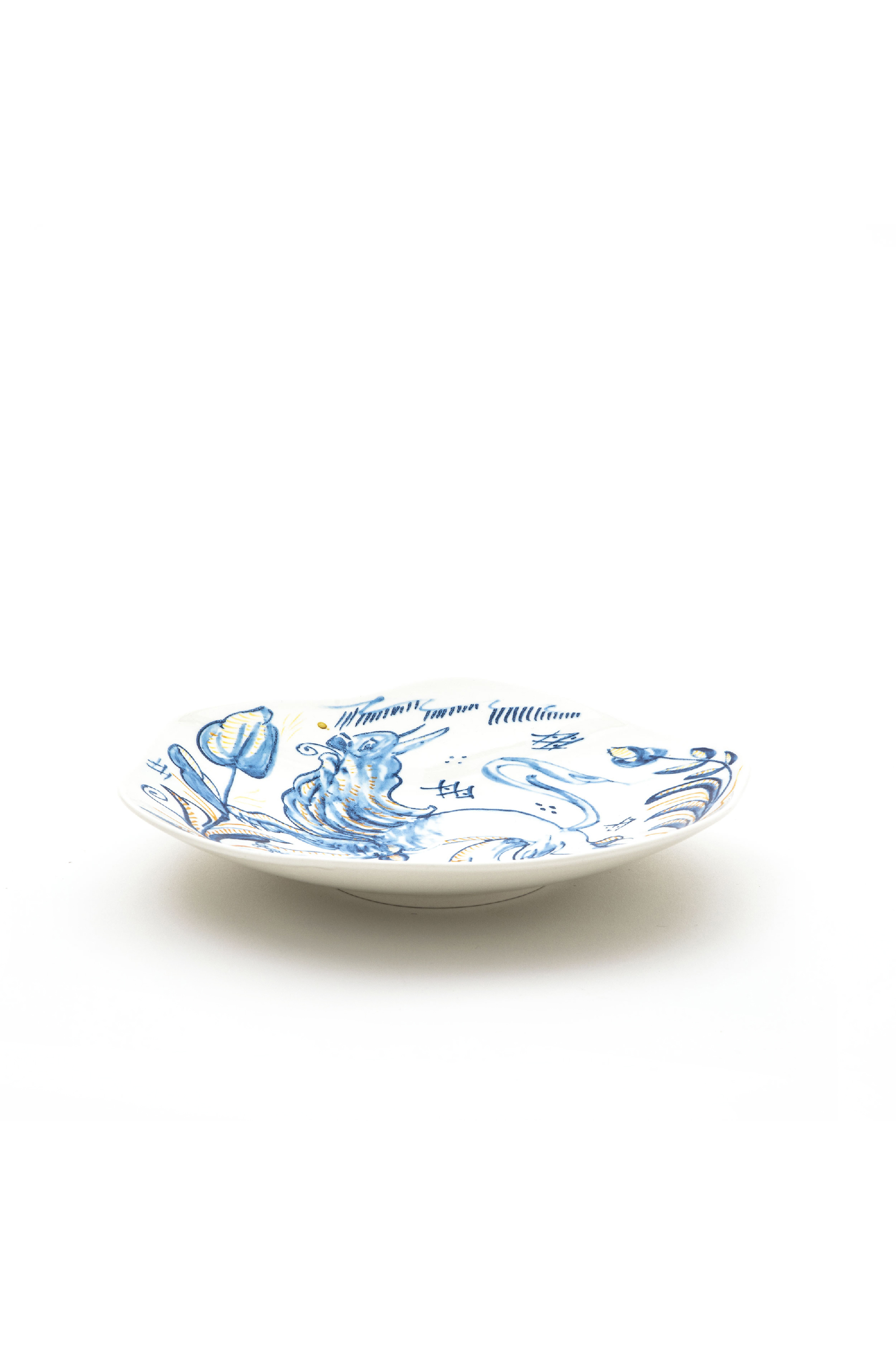 Diesel - 11225 SOUP PLATE IN PORCELAIN "CLASSIC O, Bianco/Blu - Image 3