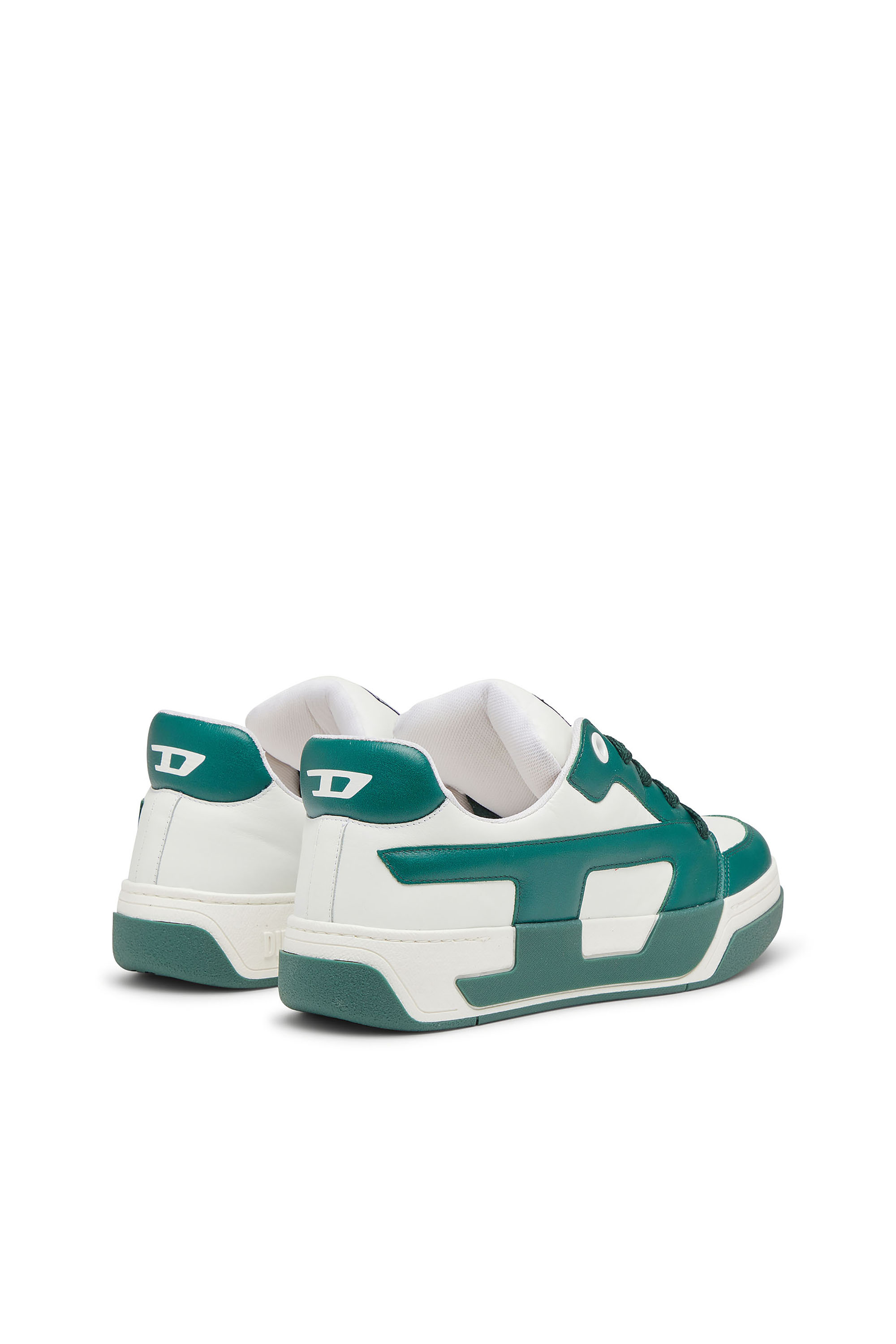 Diesel - S-D-OLLIE LOW, S-D-Ollie-Sneaker da uomo in pelle color block Uomo in Bianco - 4