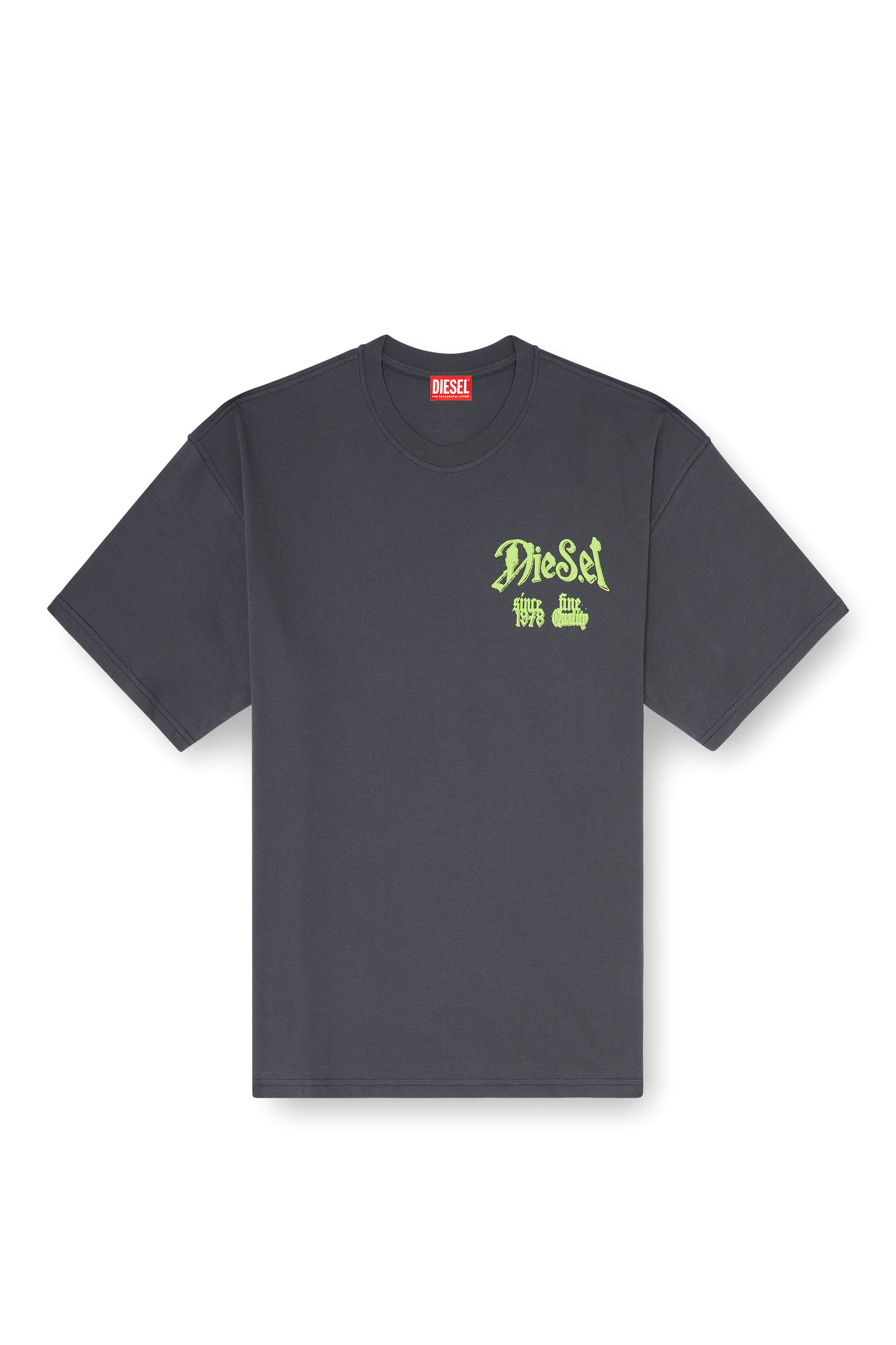 Diesel - T-BOXT-AA2, T-shirt in cotone con grafica in flock Uomo in ToBeDefined - 3