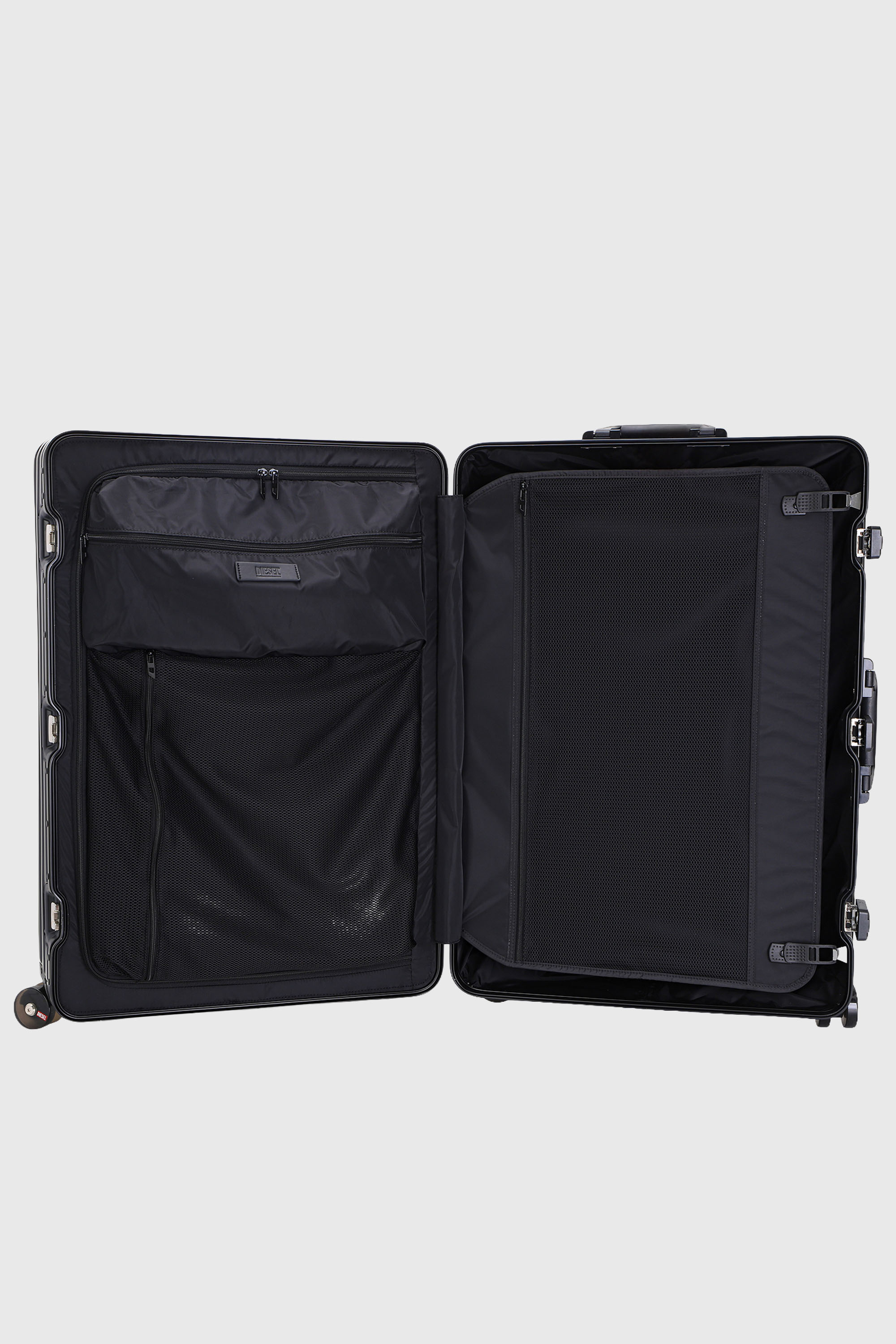 Diesel - DIESEL ALUMINUM TROLLEY- DSL002, Valigia in alluminio taglia L Unisex in Nero - 3