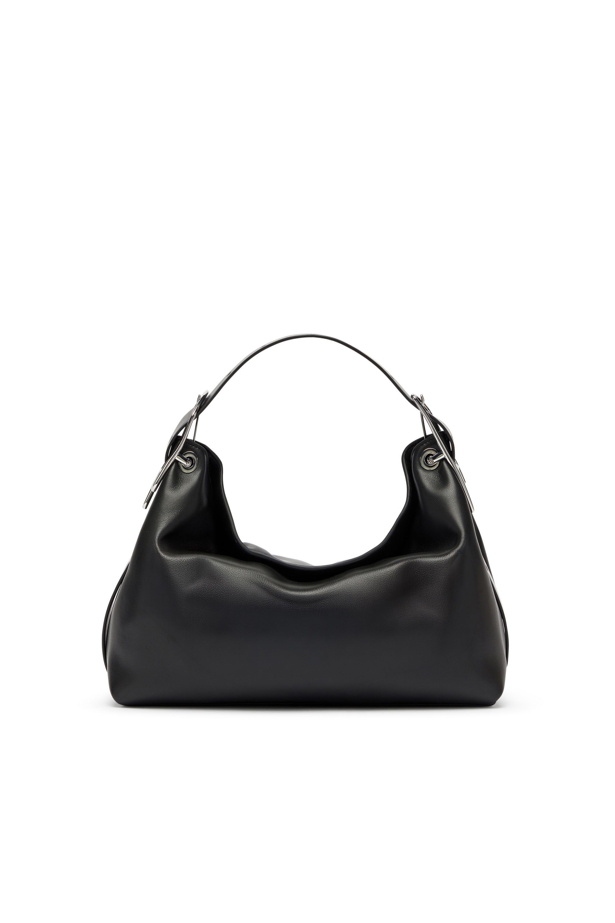 Diesel - D-LINE SHOULDER, D-Line-Borsa a spalla in pelle Donna in Nero - 1