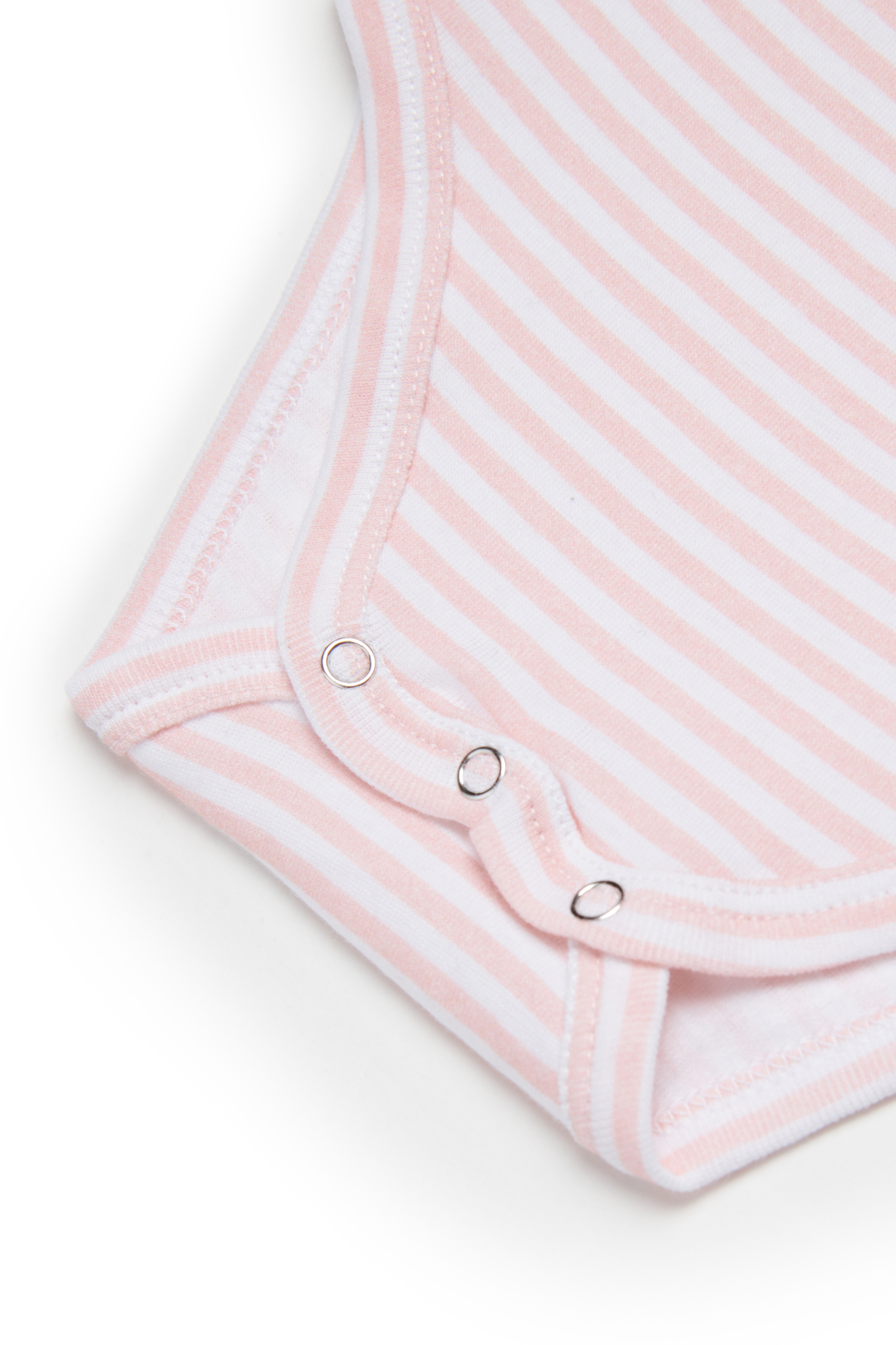 Diesel - USPEL-NB, Body in cotone a righe con stampa Unisex in Rosa - 4