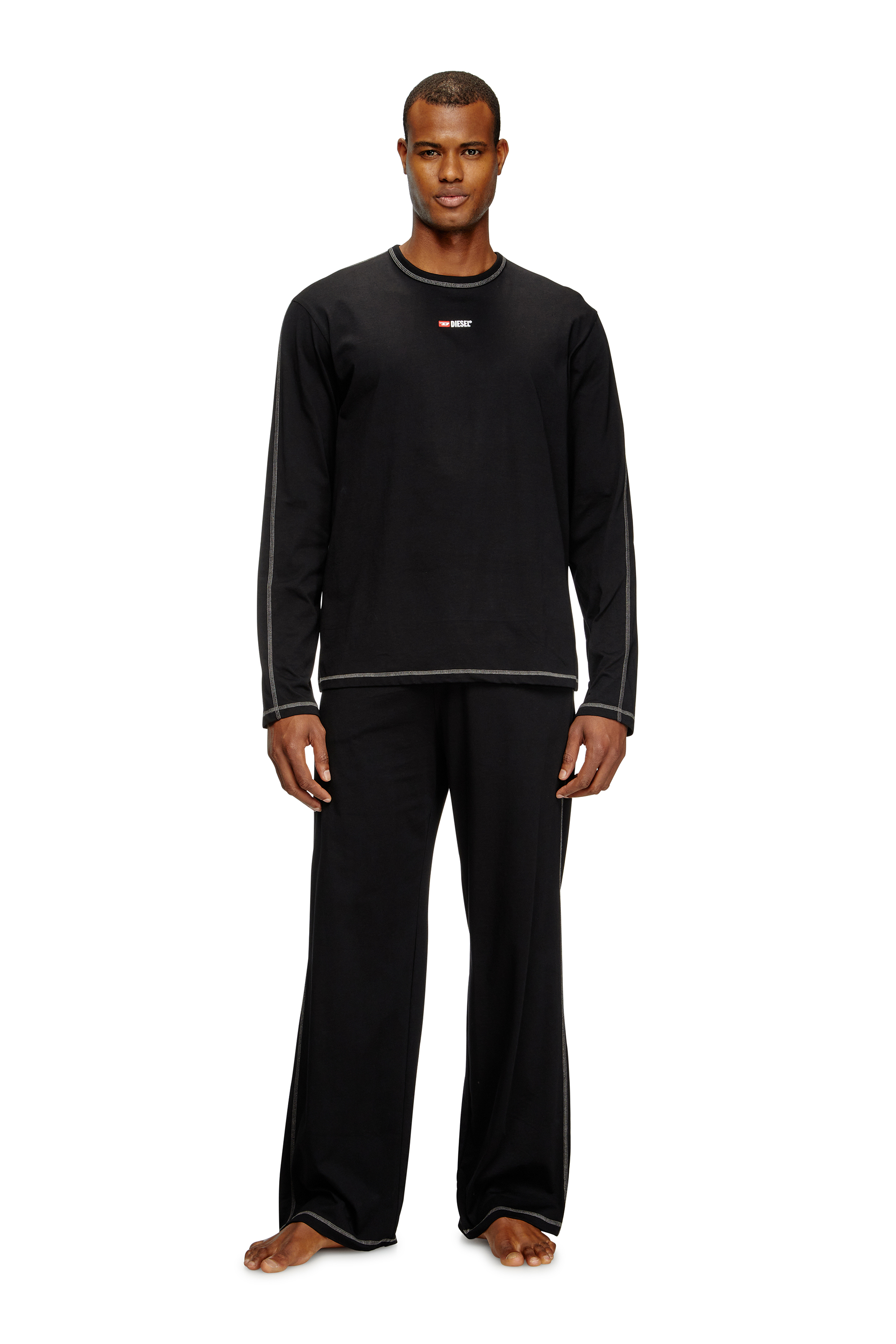 Diesel - SET-NOLAN-D-CORE, Pigiama in jersey di cotone Uomo in Nero - 1