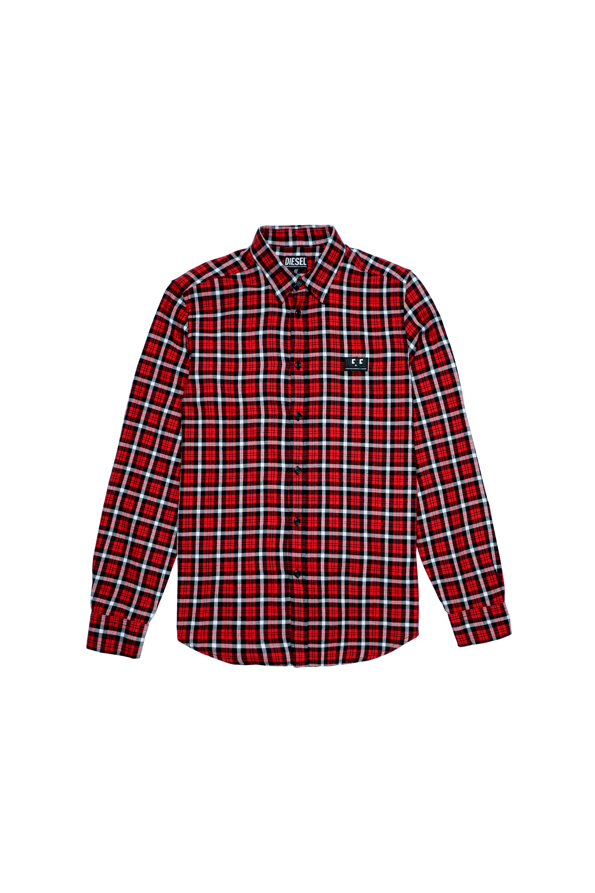 S-MOI-CHK-A, Rosso/Bianco - Camicie