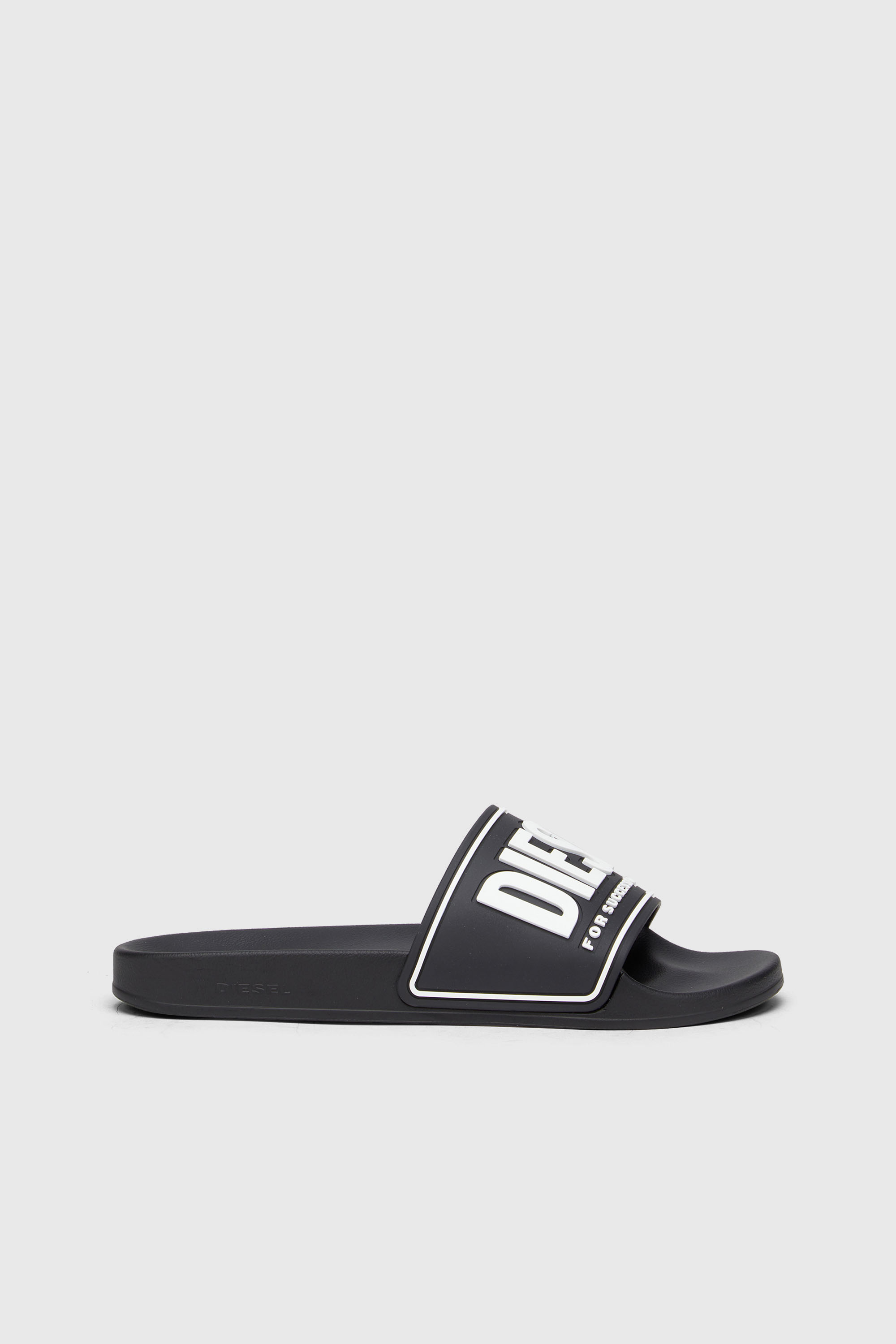Diesel - SA-MAYEMI CC, Sa-Mayemi-Ciabatte da piscina con logo 3D Uomo in Nero - 1