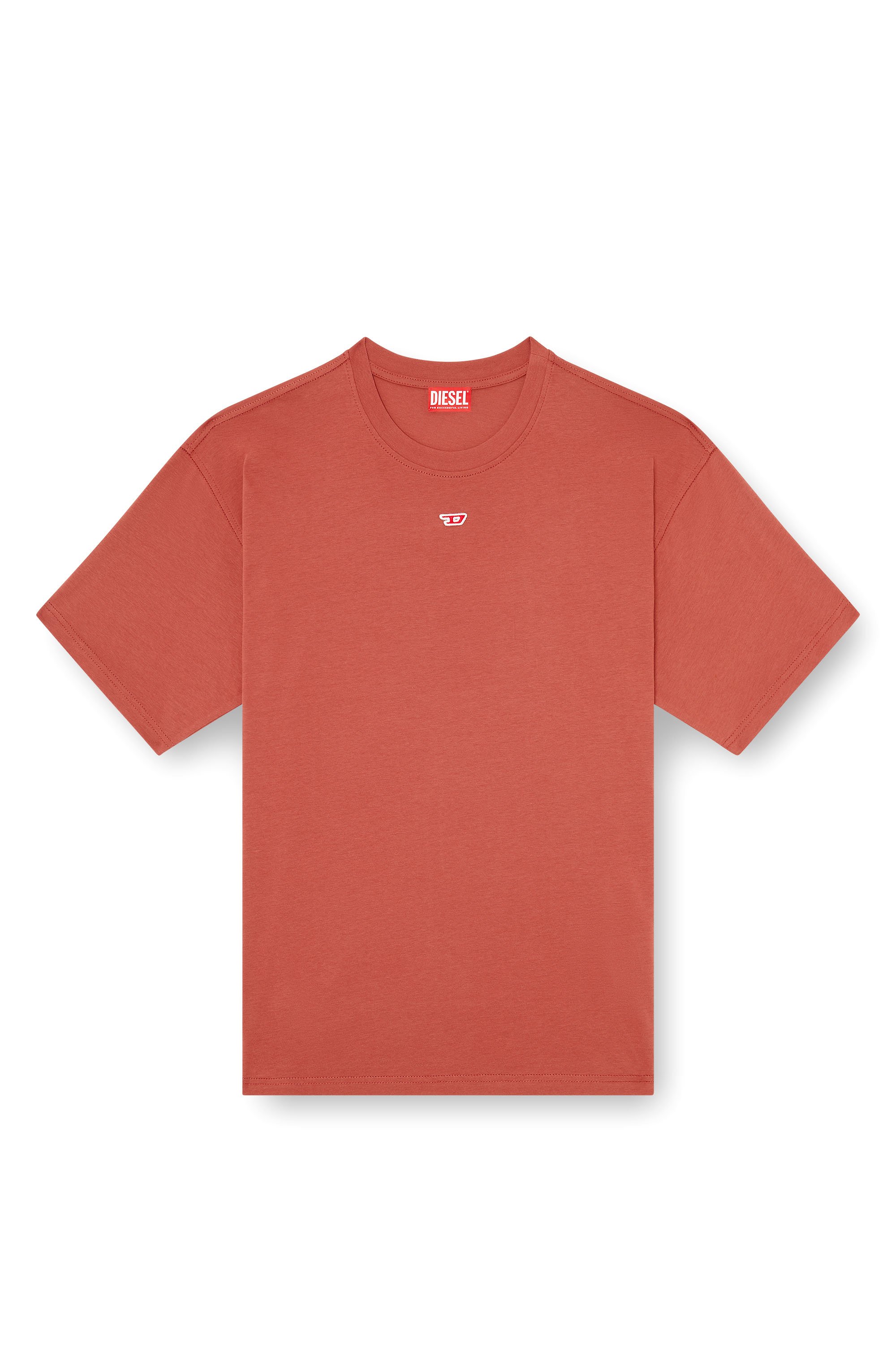 Diesel - T-BOXT-D, T-shirt con patch D ricamato Unisex in Rosso - 6