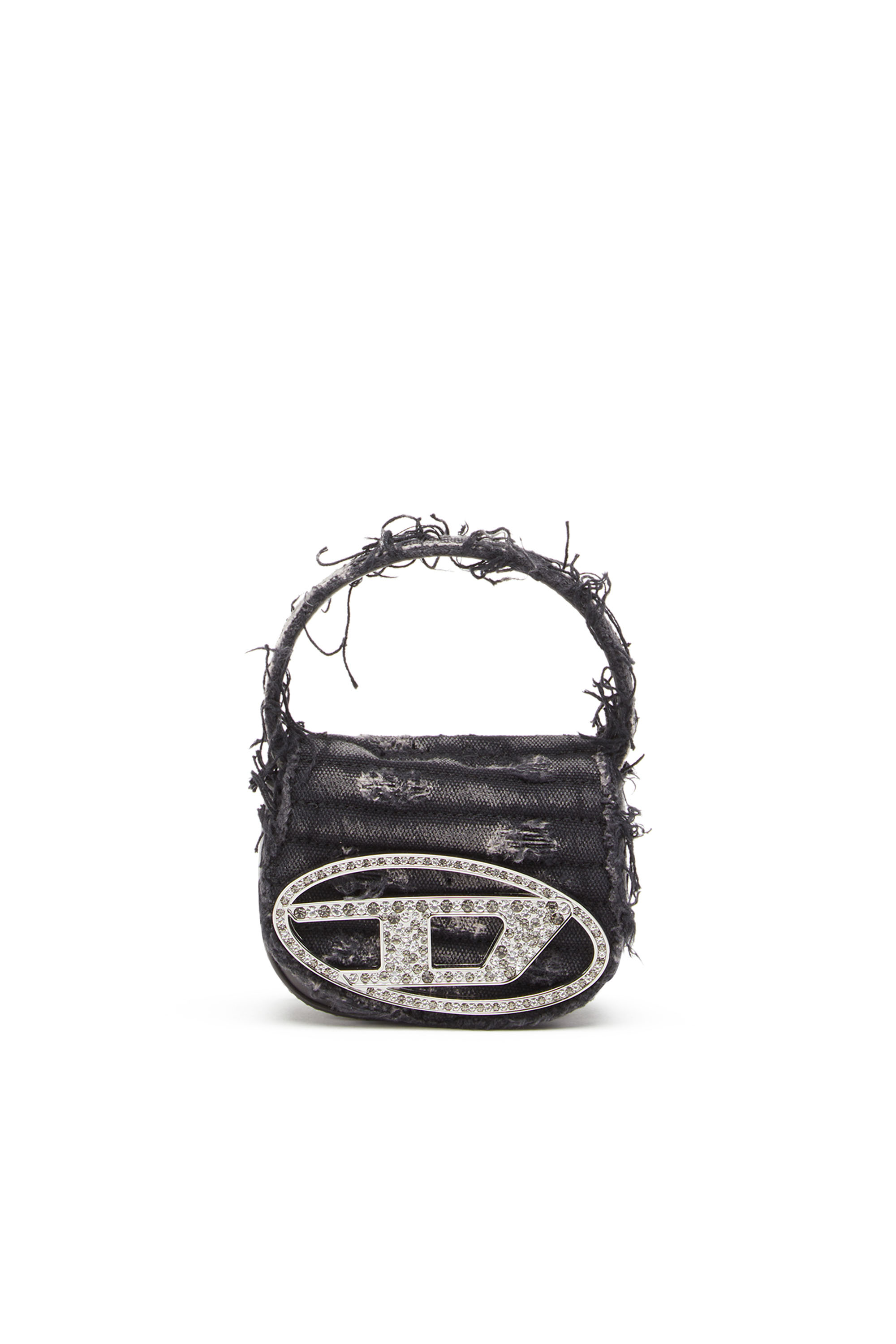 Diesel - 1DR XS, 1DR XS - Iconica mini borsa in tela con cristalli Donna in Nero - 2