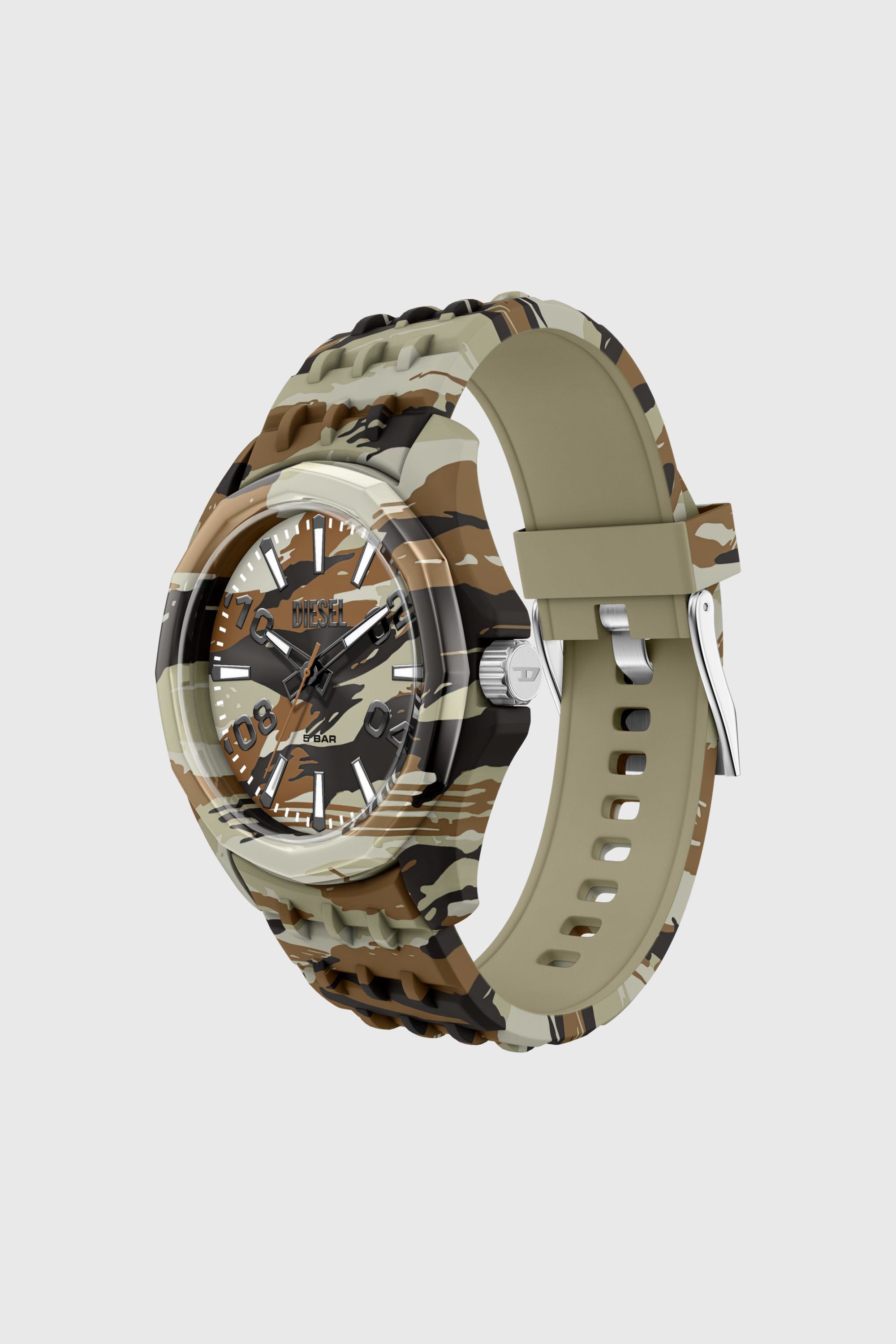 Diesel - DZ2242 WATCH, Orologio Stinger camo in silicone Uomo in Multicolor - 6