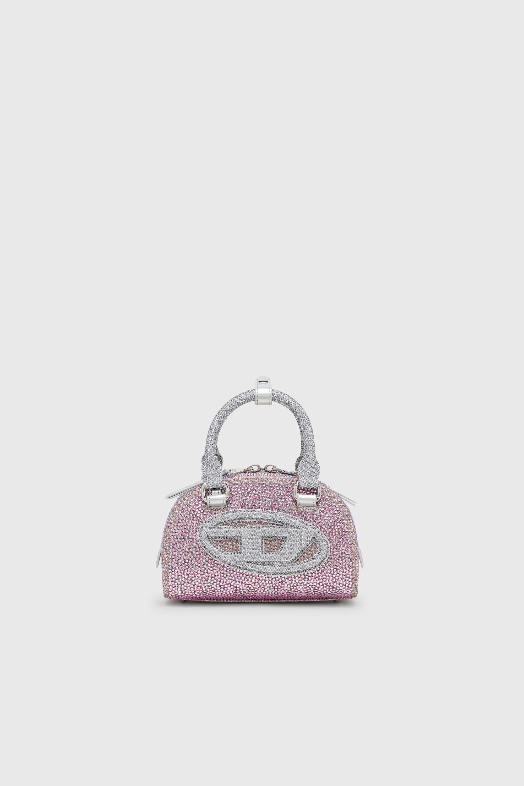 Diesel - 1DR DOME CROSSBODY, 1DR Dome - Borsa bowling piccola in crystal lurex Donna in Rosa - 1