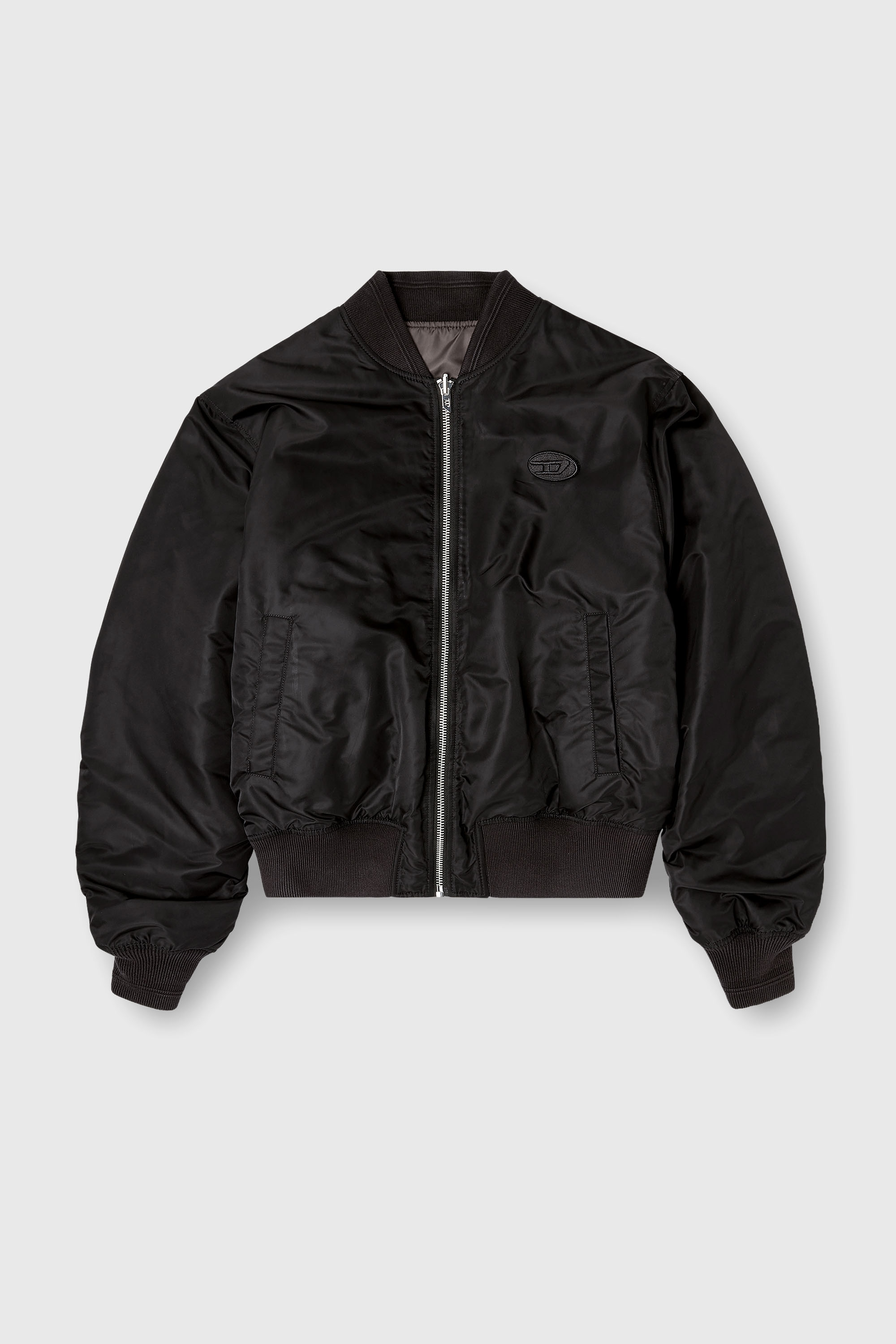 Diesel - W-TYPE-D1, Giacca bomber imbottita con ricamo Oval D Uomo in Nero - 2