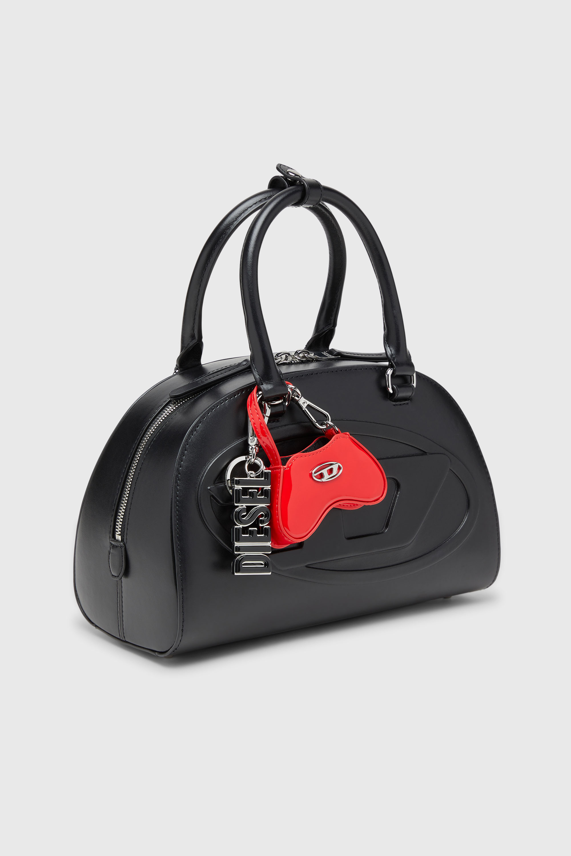 Diesel - 1DR DOME CROSSBODY, 1DR Dome - Borsa bowling mini in pelle Donna in Nero - 7