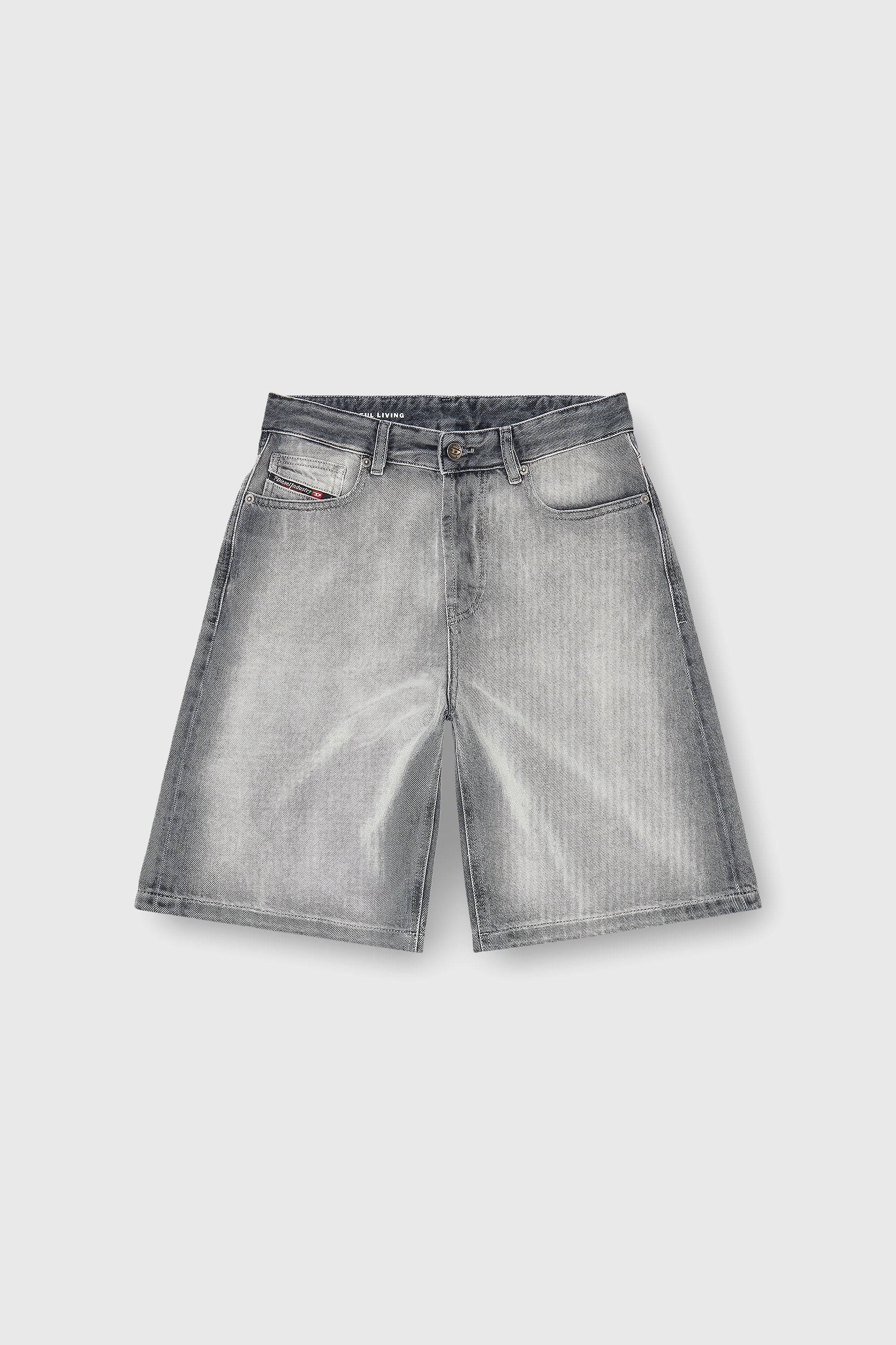Diesel - DE-SIRE-SHORT-FSI, Shorts in denim skeleton morbido Donna in Grigio - 2