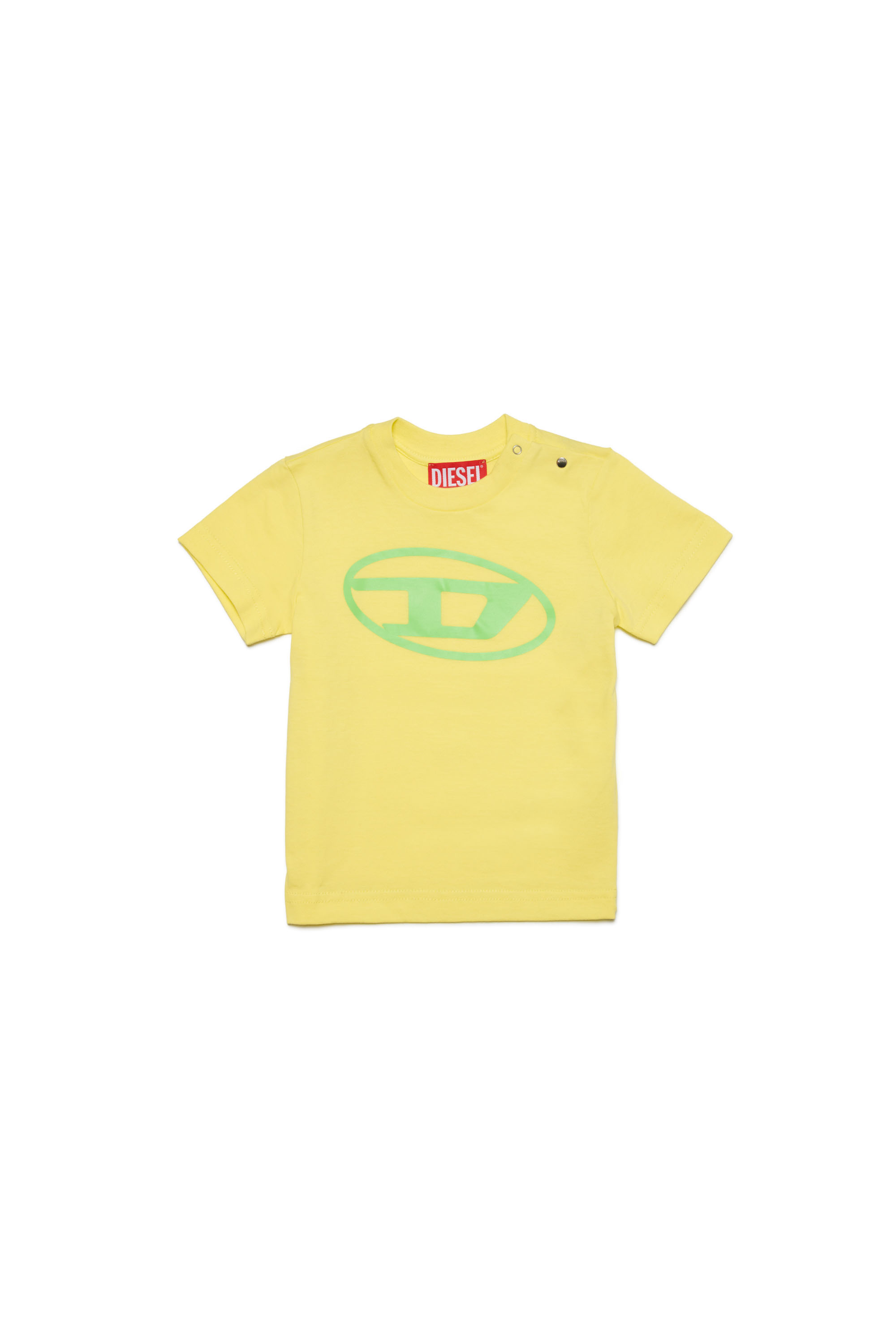 Diesel - TCERB, Unisex T-shirt with Oval D logo in Yellow - Image 1
