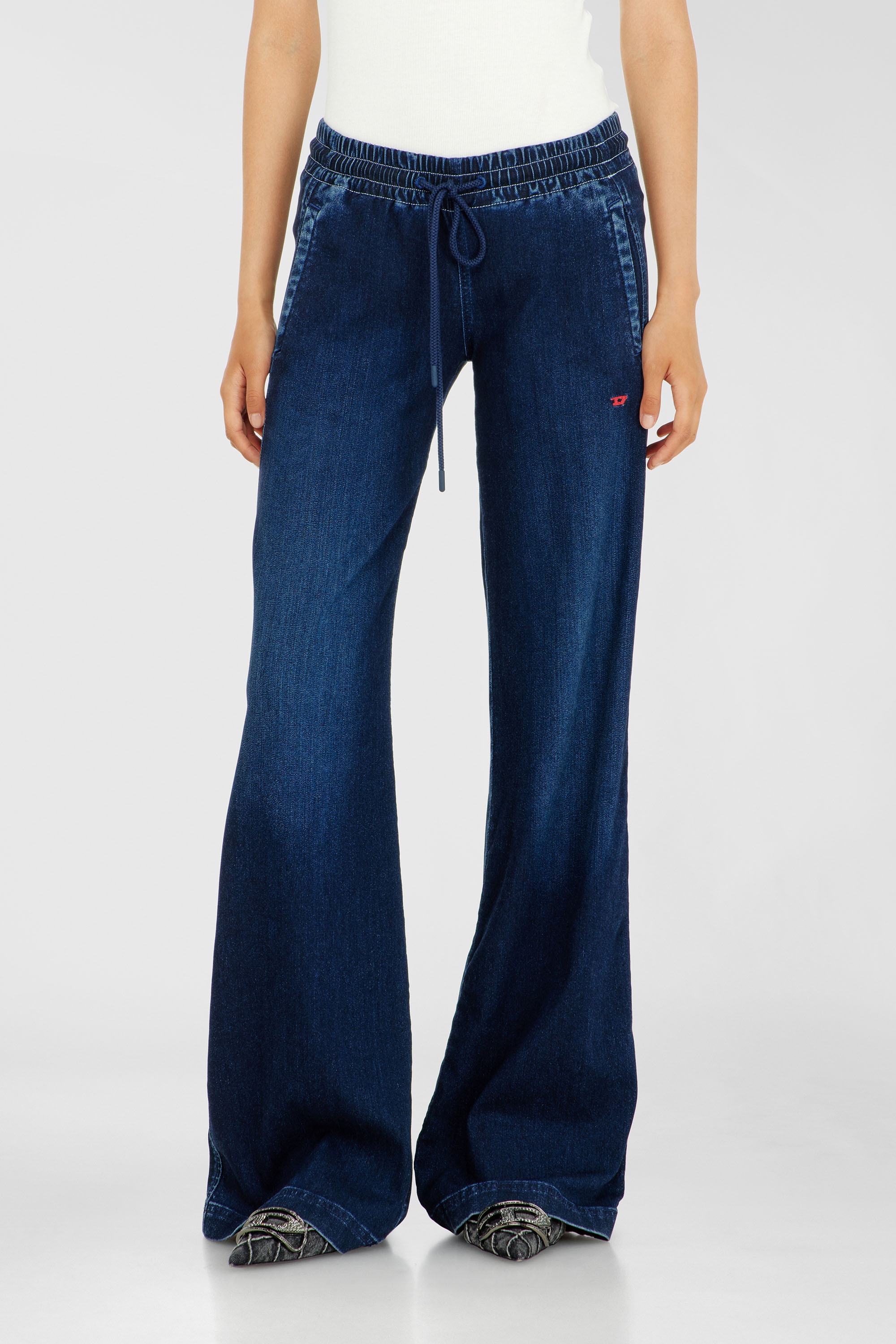 Diesel - Relaxed 2078 D-Ainty Joggjeans&reg; 09P96 Donna, Blu Scuro - Image 1