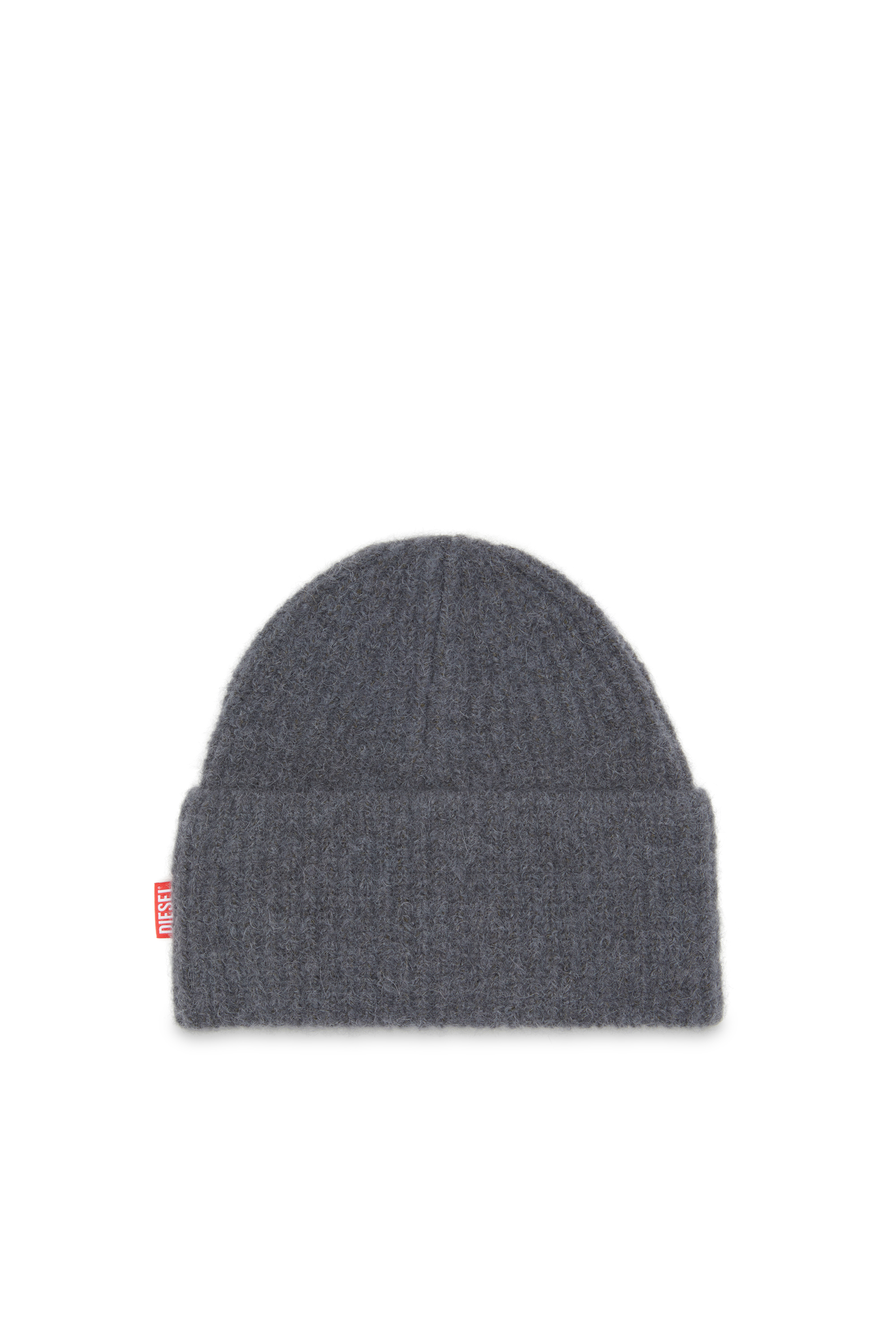 Diesel - K-LOLLO-HAT, Beanie in alpaca a costine Unisex in Grigio - 2