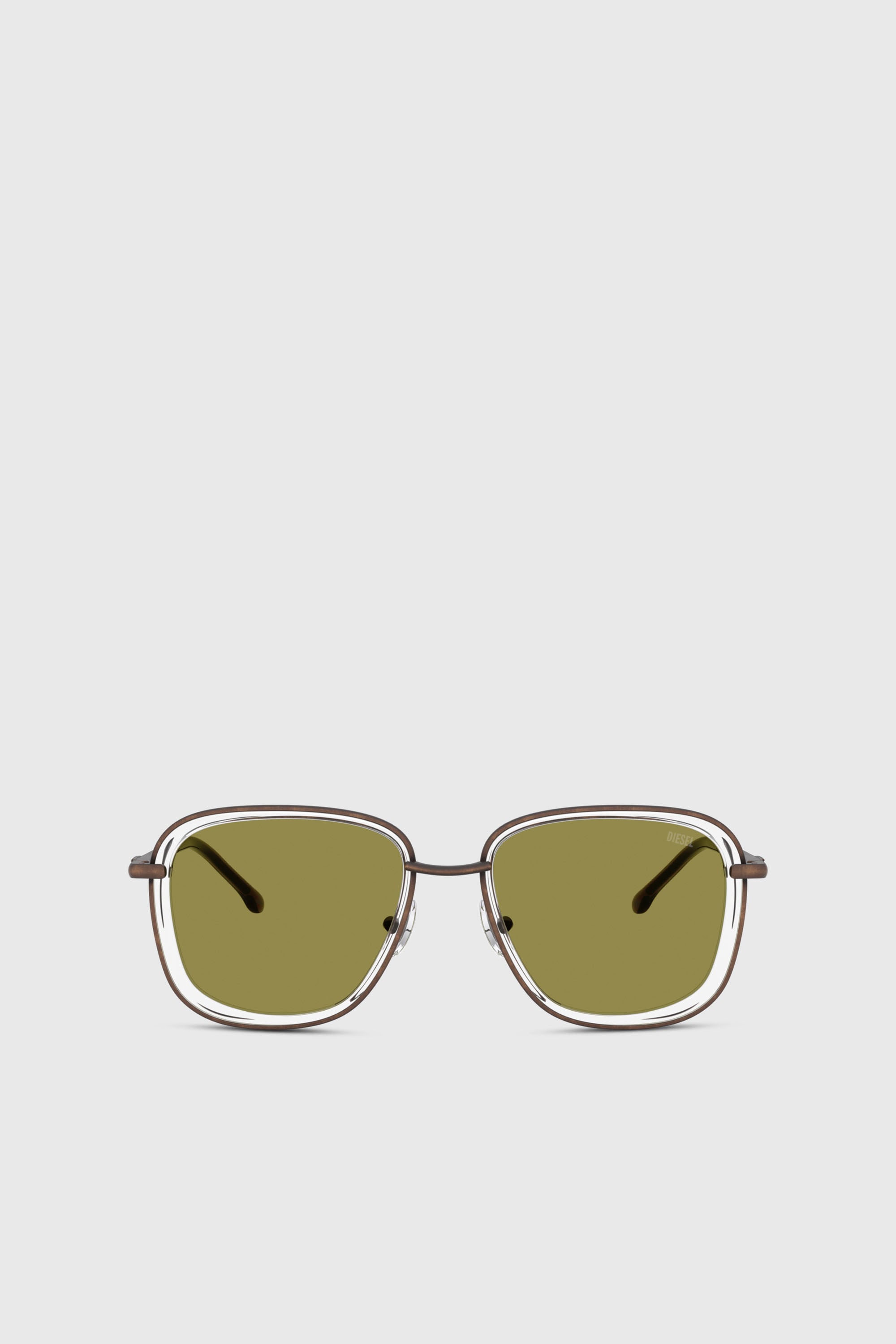 Diesel - 0DL1017, Occhiali da sole quadrati Unisex in Verde - 1