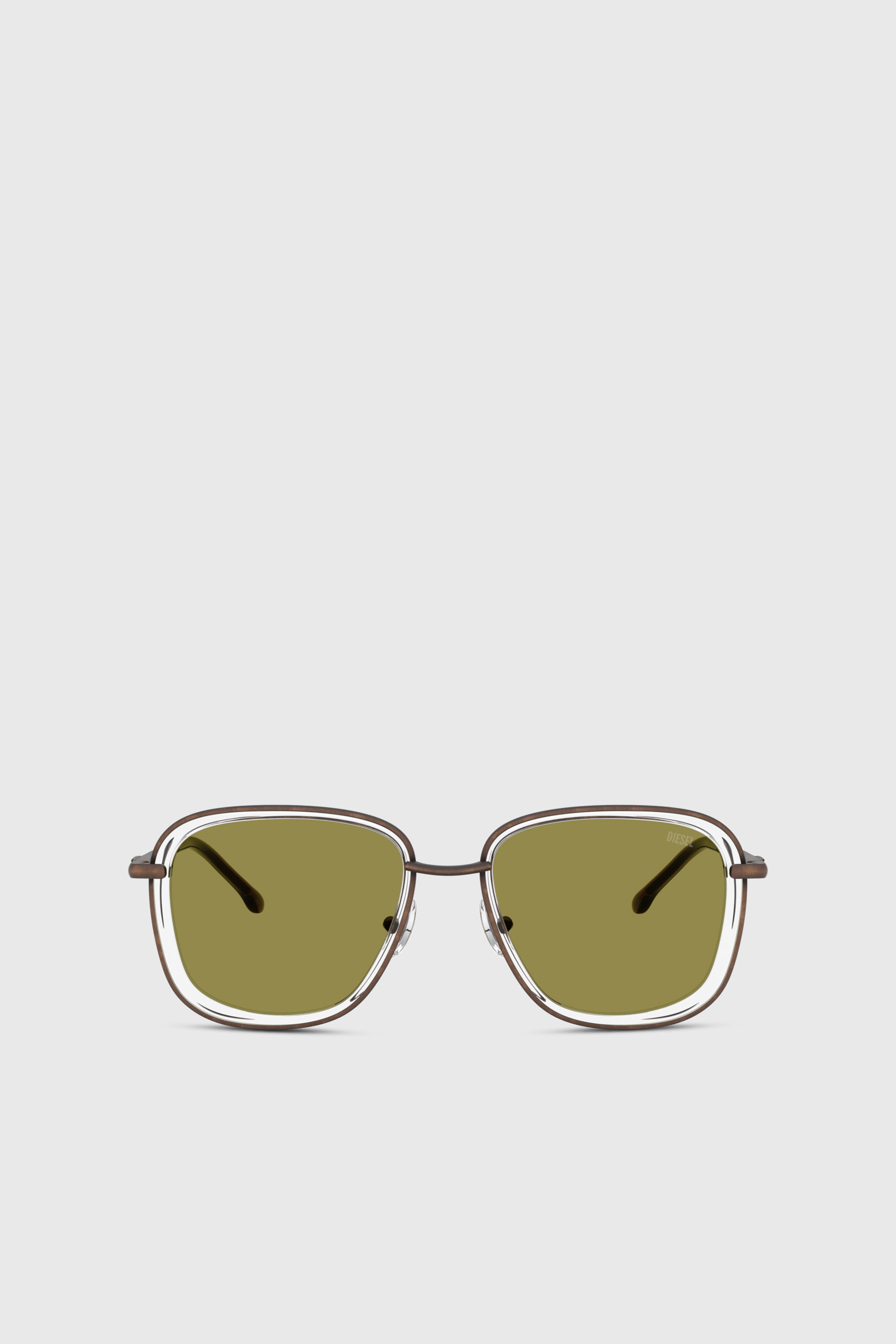 Diesel - 0DL1017, Occhiali da sole quadrati Unisex in Verde - 1