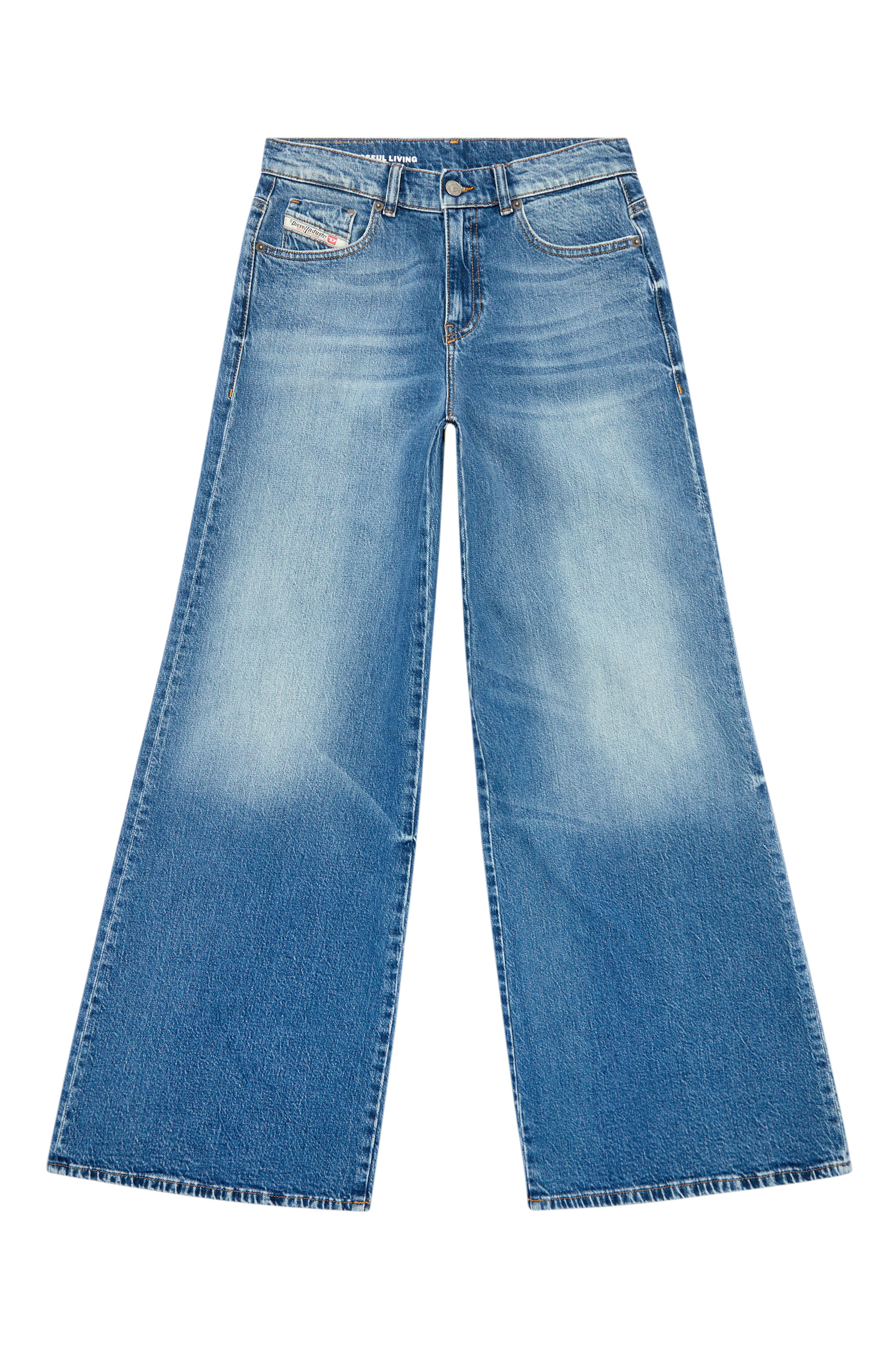 Diesel - Bootcut and Flare Jeans 1978 D-Akemi 007P9, Blu medio - Image 5