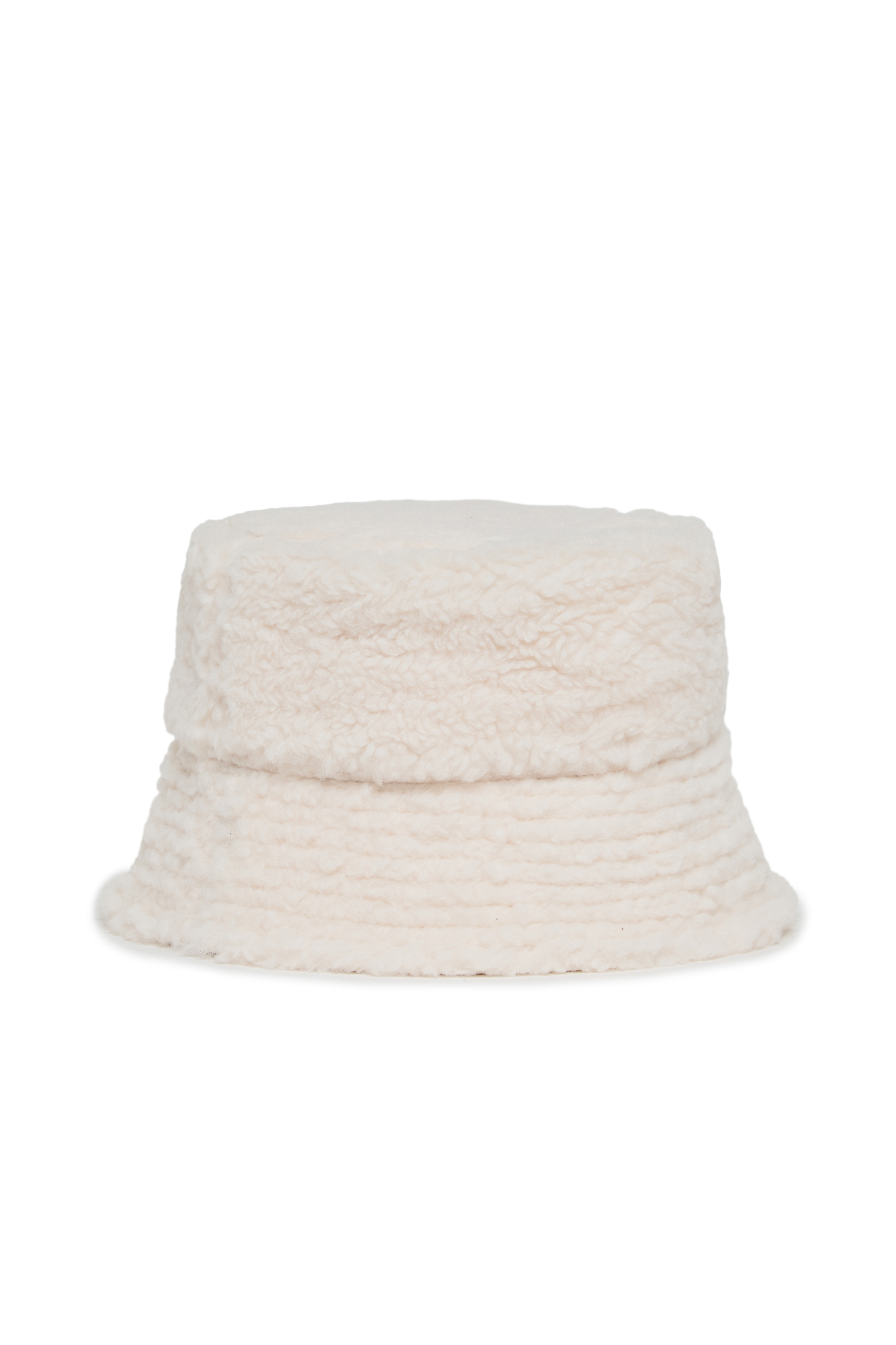 Diesel - FBONT, Cappello bucket in tessuto pile morbido Unisex in Bianco - 2