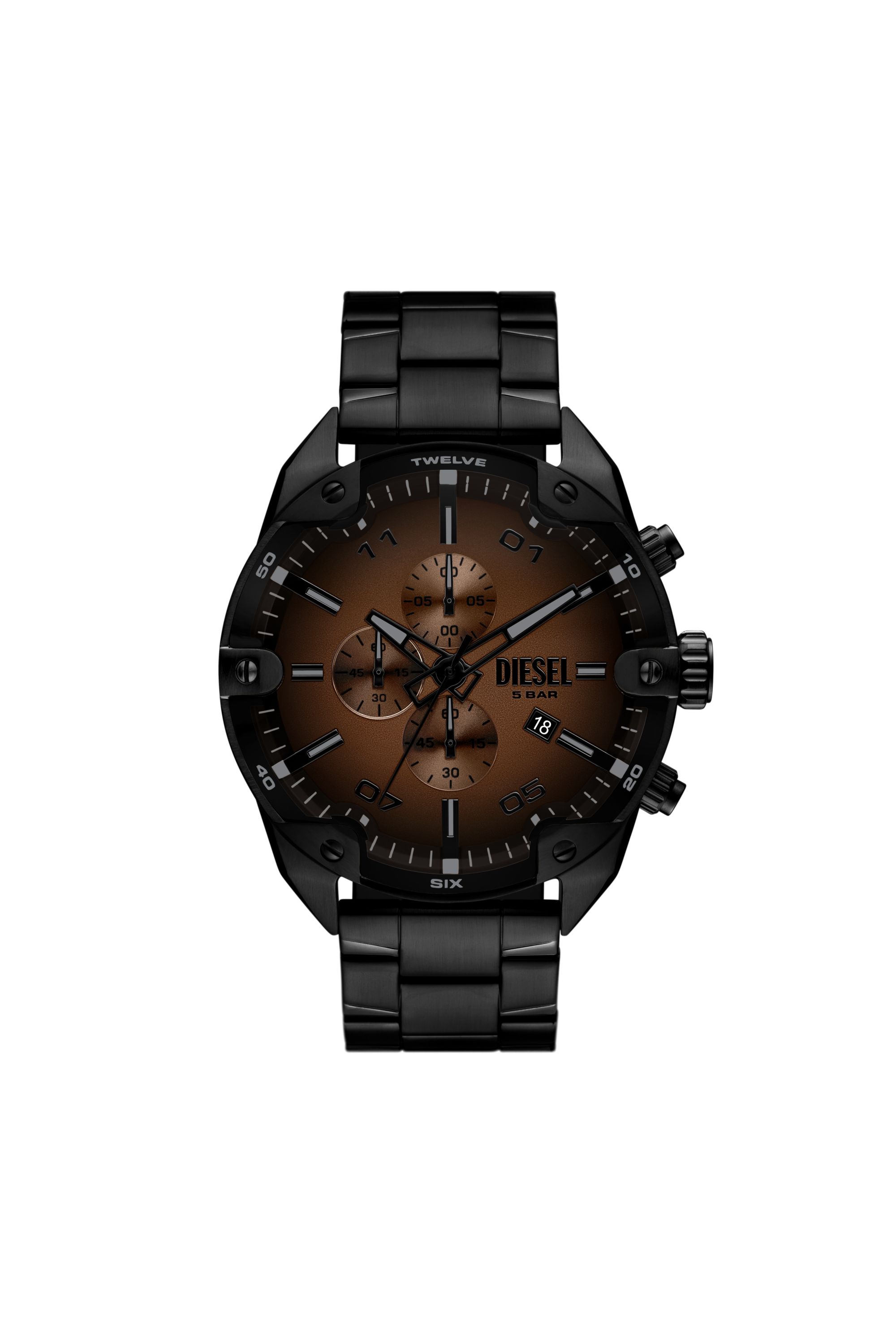Diesel - DZ4691 WATCH, Orologio Spiked in acciaio inossidabile nero Uomo in Nero - 1