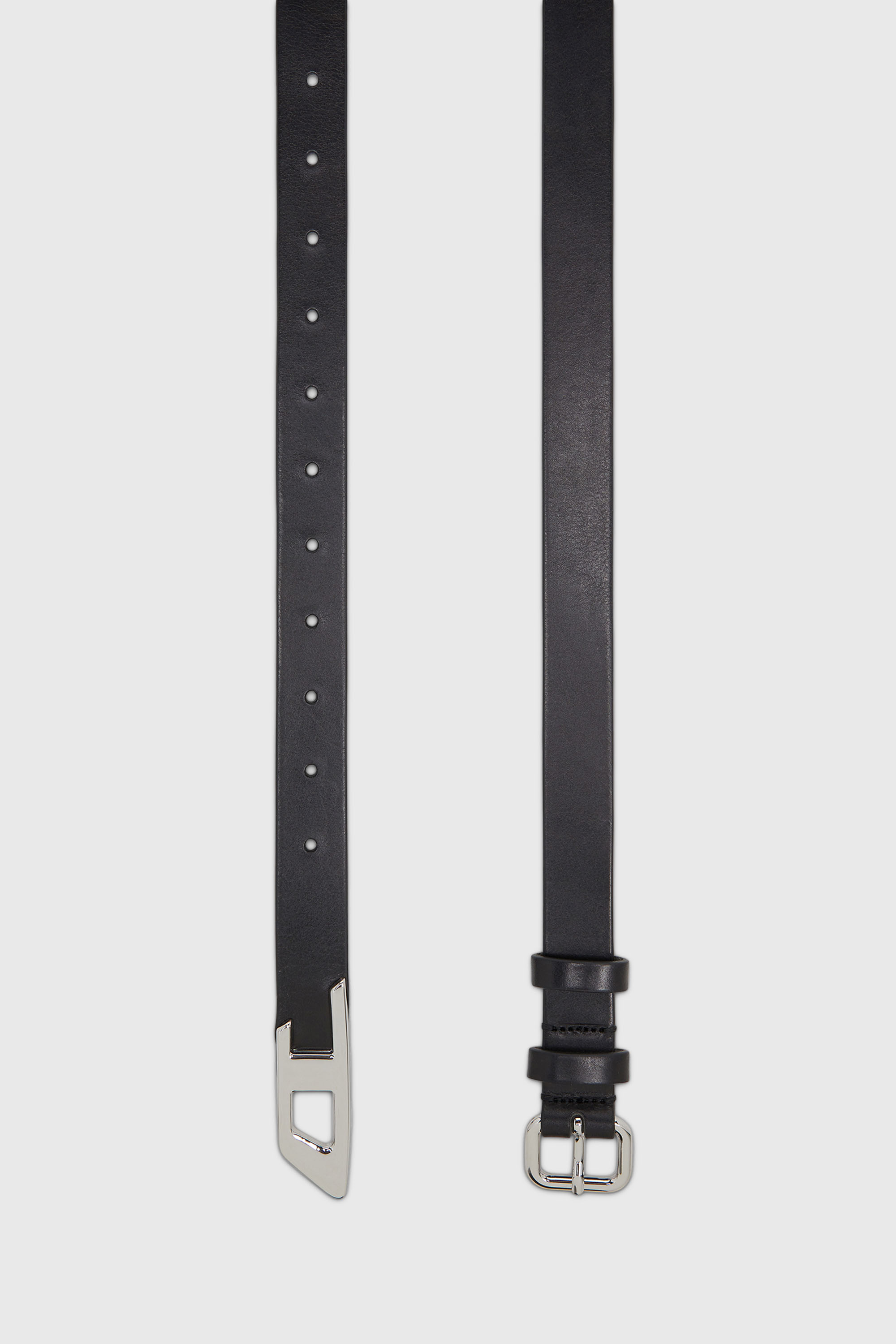 Diesel - B-D LOGO TIP 25, 2,4 cm cintura in pelle con punta D Donna in Nero - 2