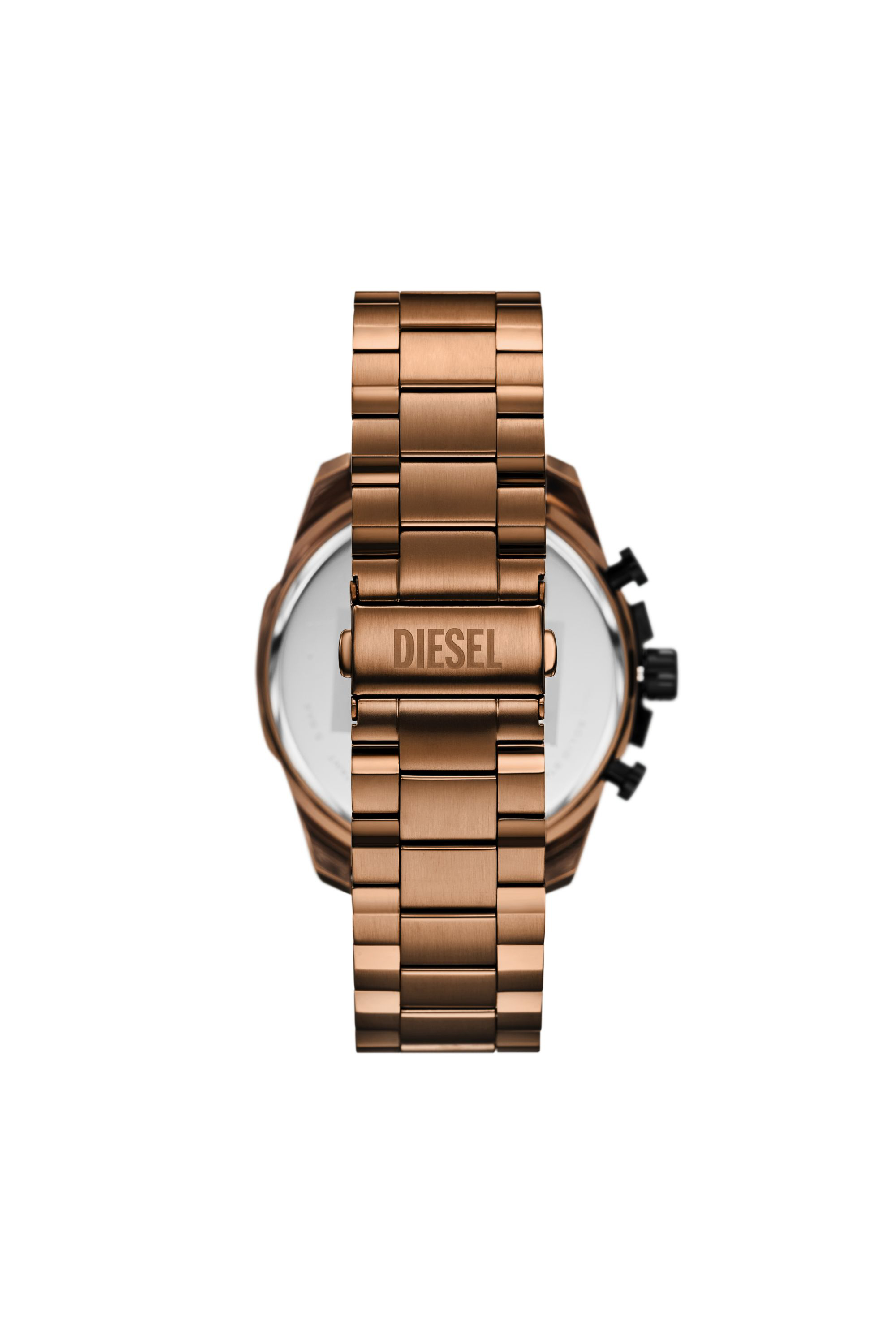 Diesel Orologio Analogico Uomo Vert - Cassa Nera 44mm, Quadrante Blu, Cinturino In Acciaio Inox, Data E Lancette Luminose