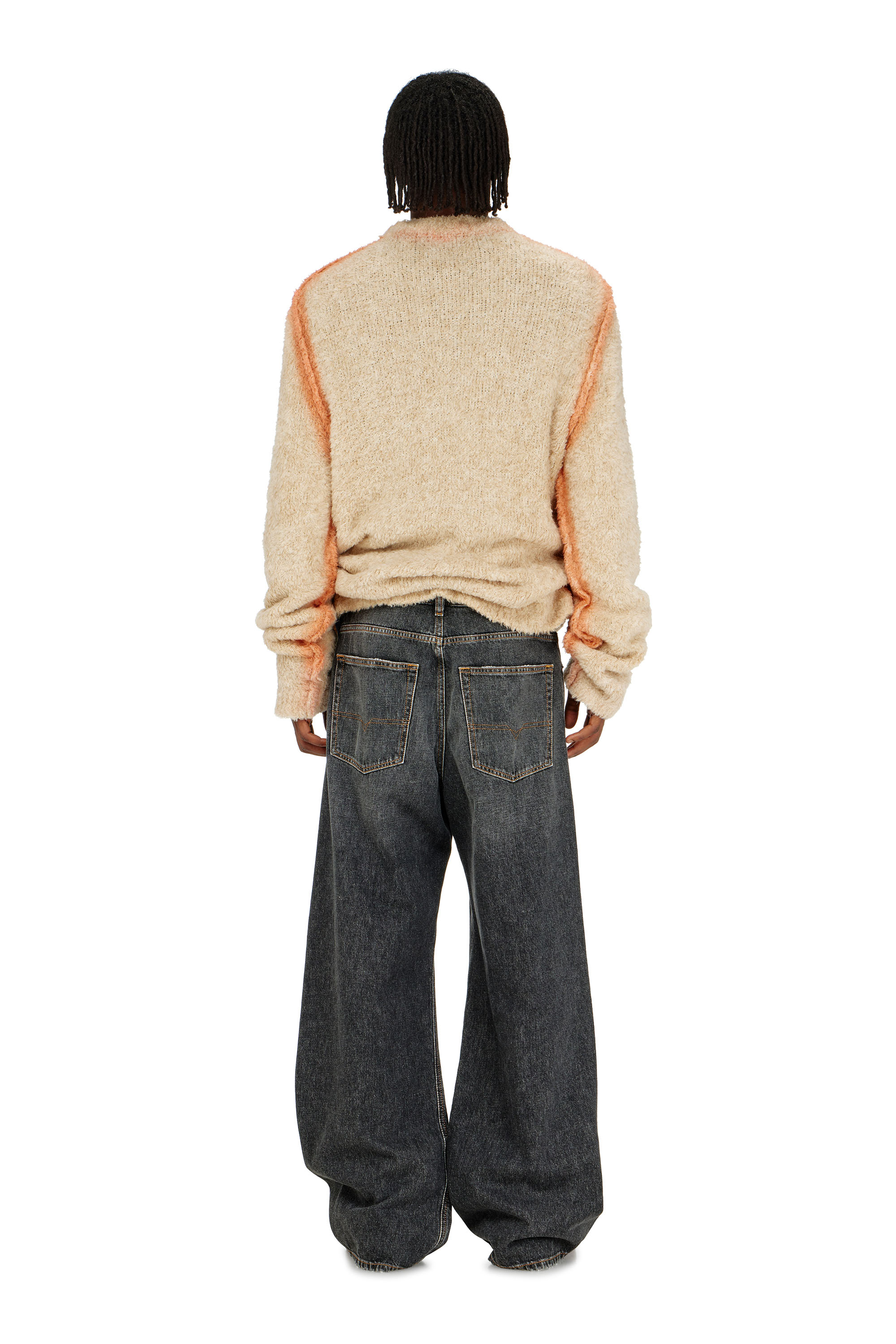 Diesel - Relaxed Jeans D-Rise 007DN Uomo, Nero/Grigio scuro - Image 3