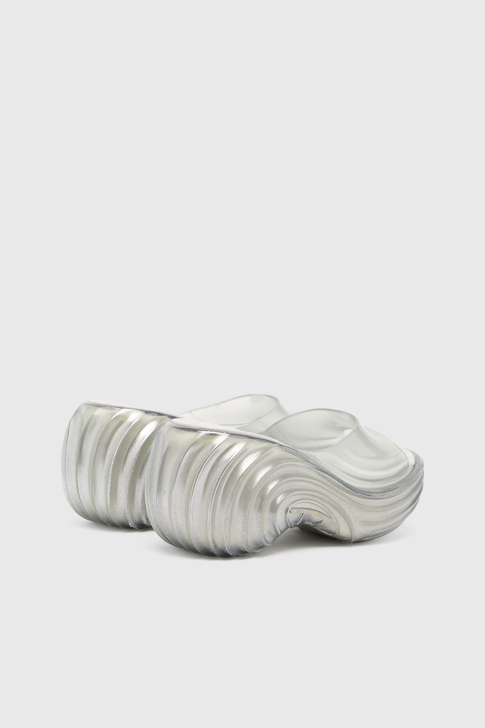 Diesel - MELISSA QUANTUM PLATFORM, Mule platform in Melflex&reg; Donna in Argento - 3