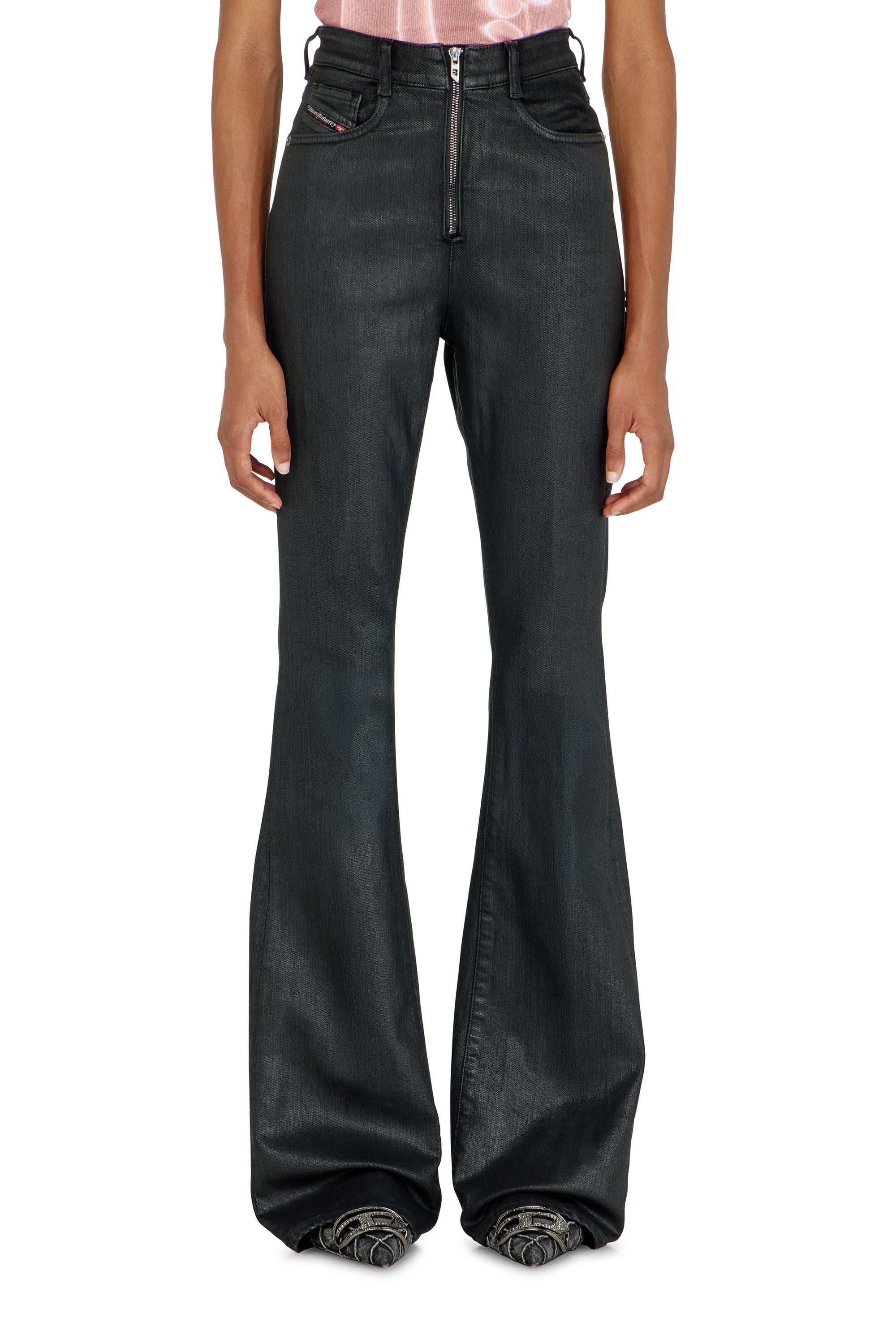 Diesel - Bootcut Jeans 1973 D-Partt 09P78 Donna, Nero/Grigio scuro - Image 1
