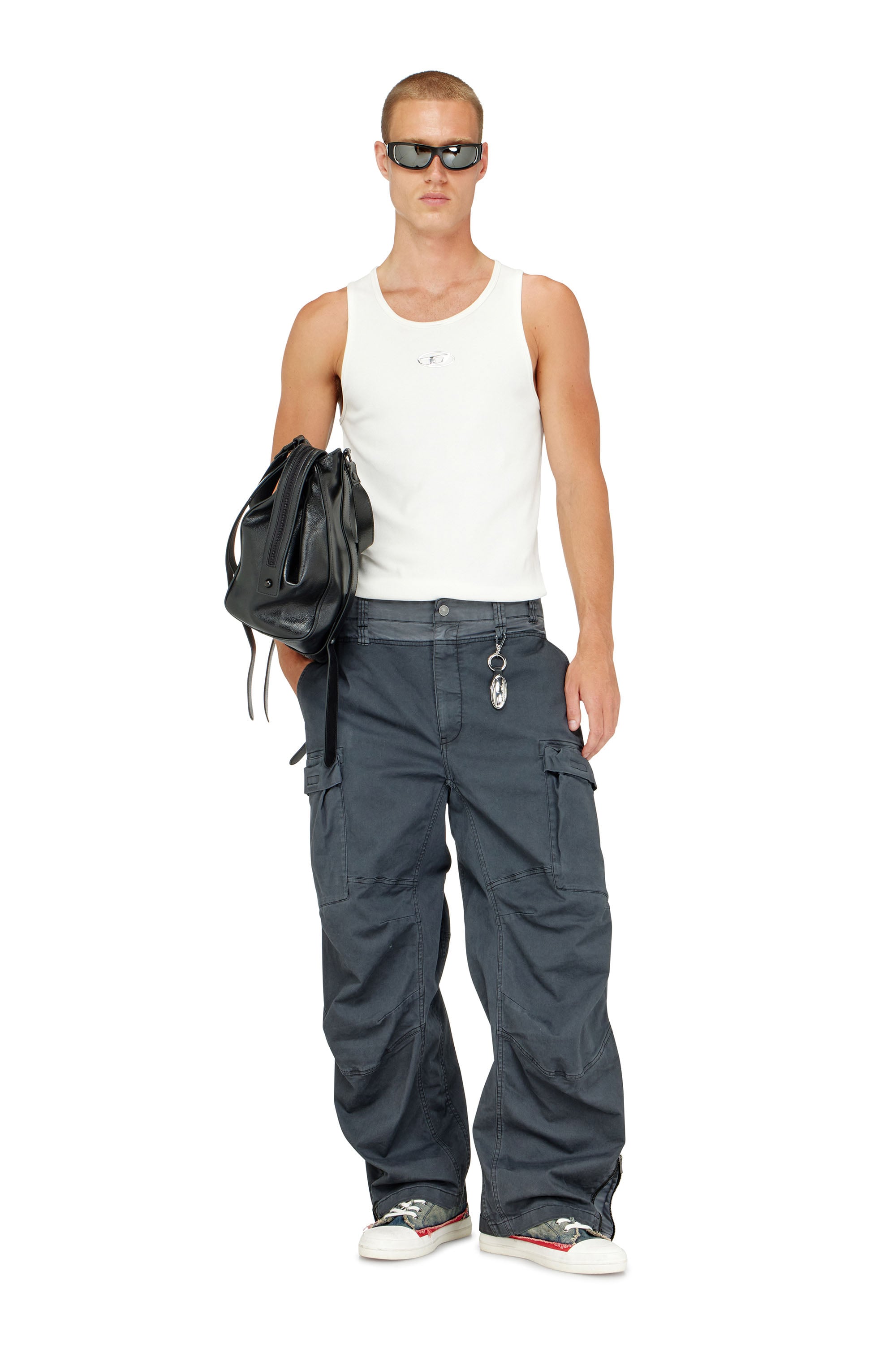 Diesel - T-LIFTY-IOD, Canotta in cotone con logo Uomo in Bianco - 2