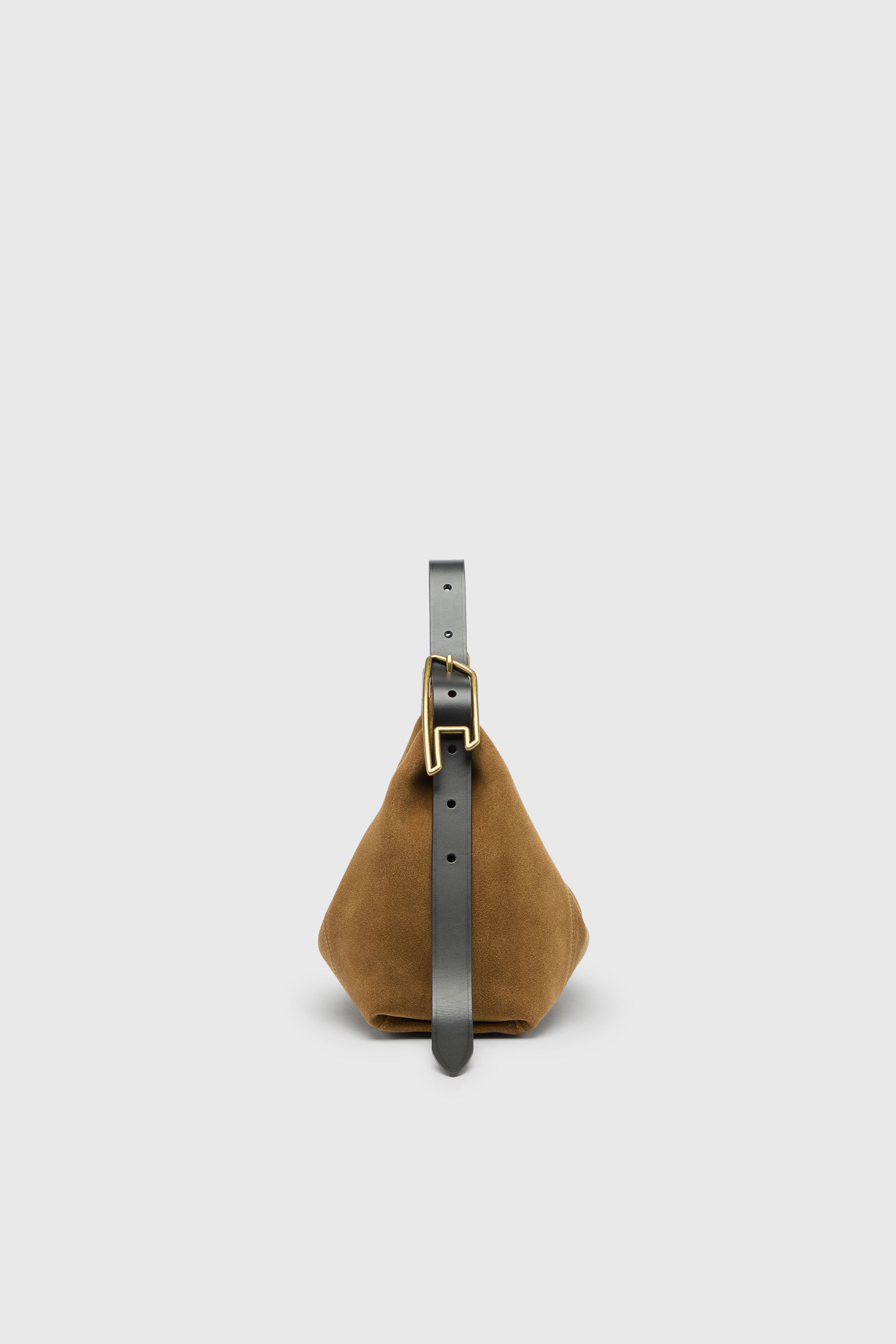 Diesel - D-LINE HOBO S, D-Line Borsa a spalla in suede cerato Donna in Marrone - 4