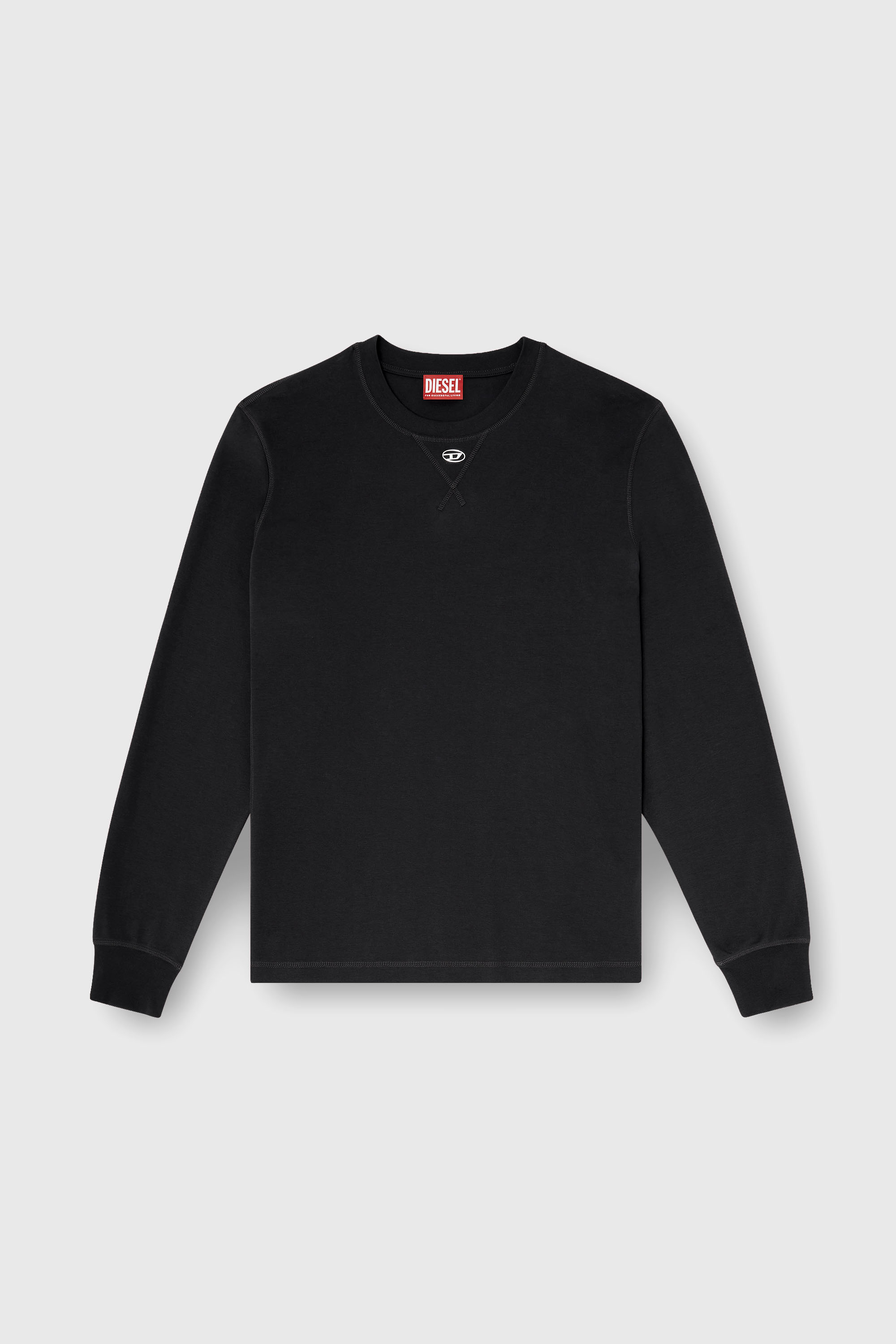Diesel - T-MADJUST-LS-TR, Maglietta a maniche lunghe in cotone con Oval D Uomo in Multicolor - 2