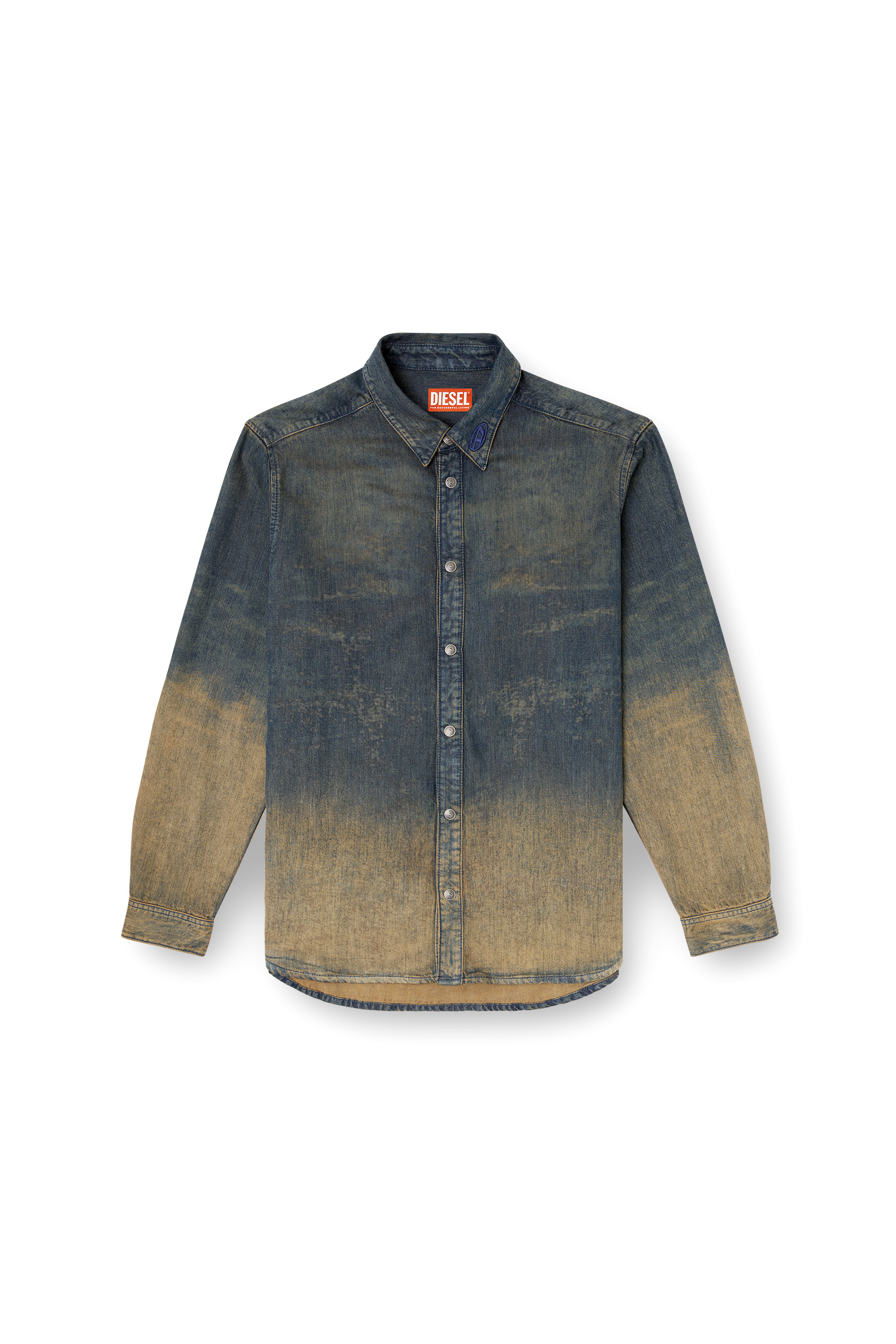 Diesel - D-SIMPLY-S8, Camicia in denim fluido dégradé Uomo in Blu - 2