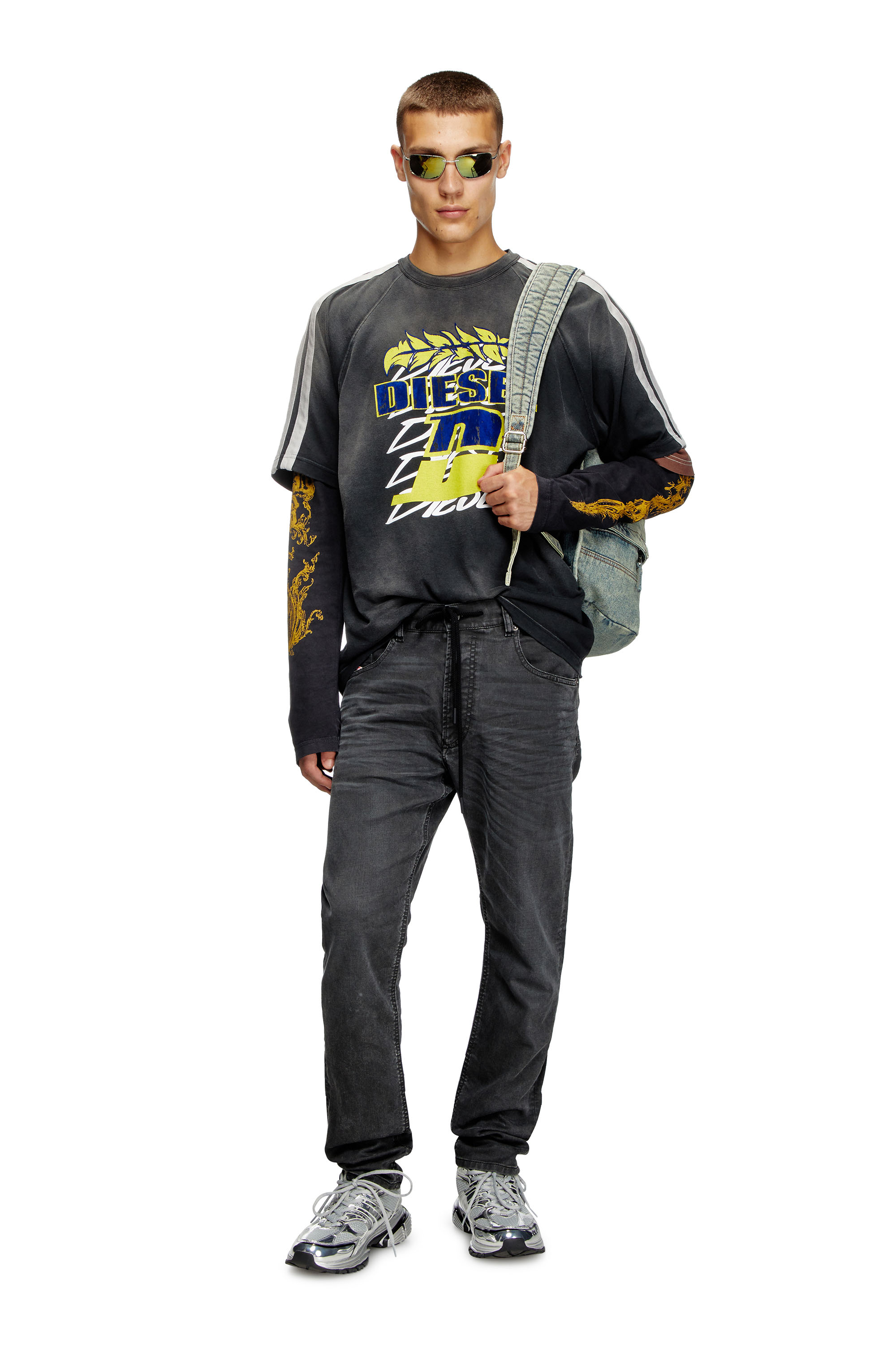 Diesel - Regular 2032 D-Krooley Joggjeans® 09J75 Uomo, Nero - Image 2