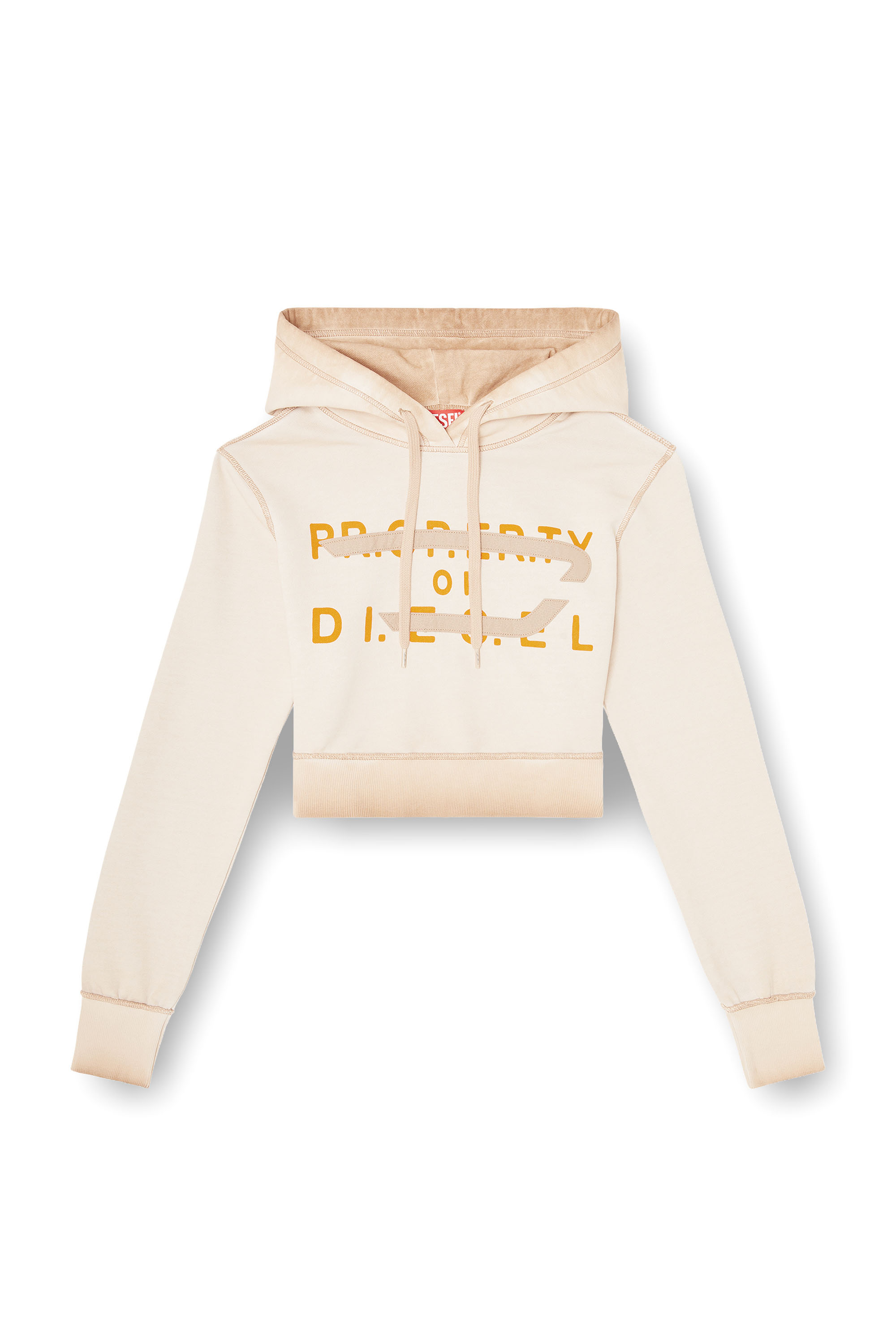 Diesel - F-SLIMMY-HOOD-S1, Felpa con stampa e applicazione D Donna in ToBeDefined - 3